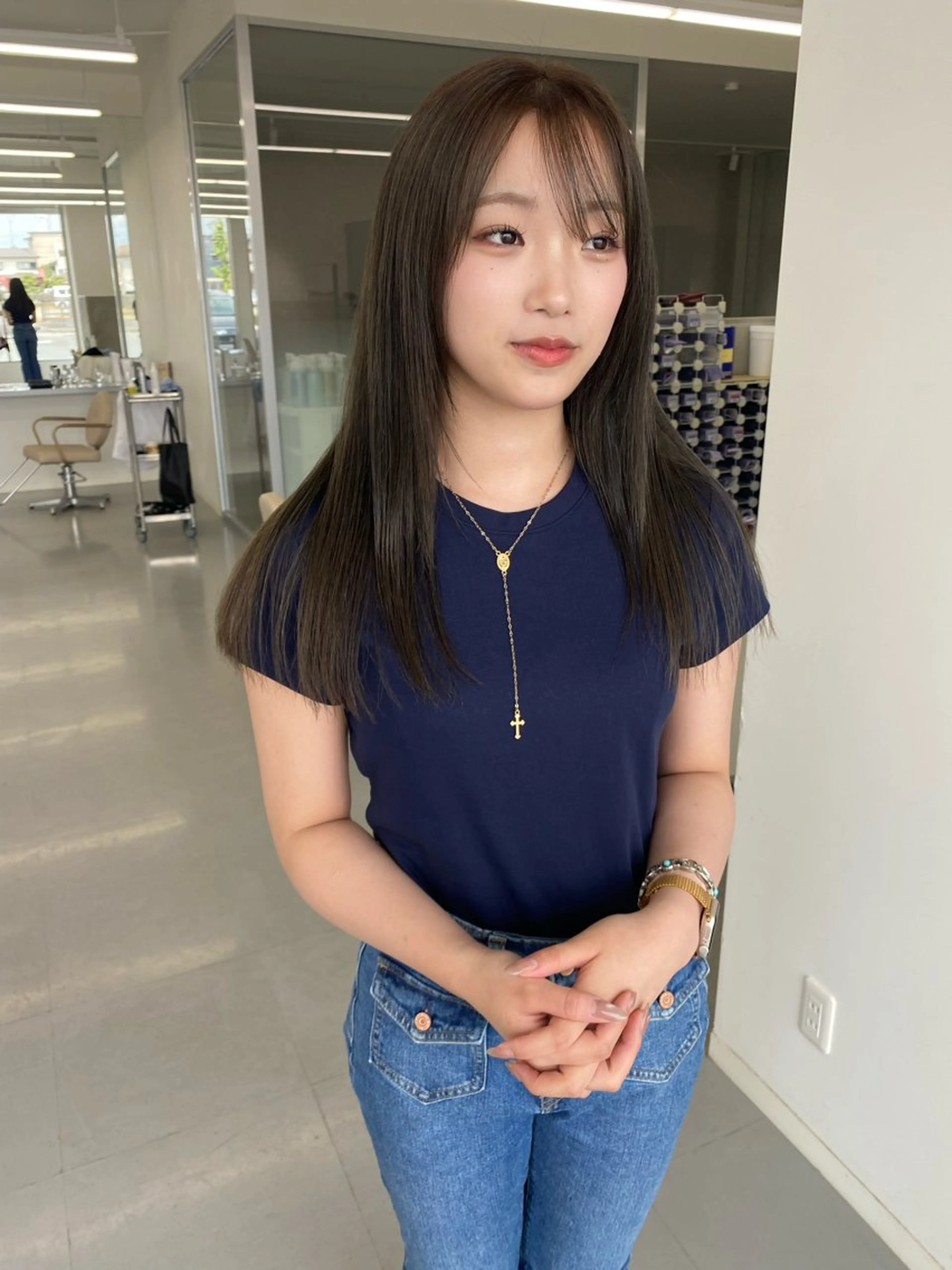 ロング 丸山 純奈のヘアスタイル