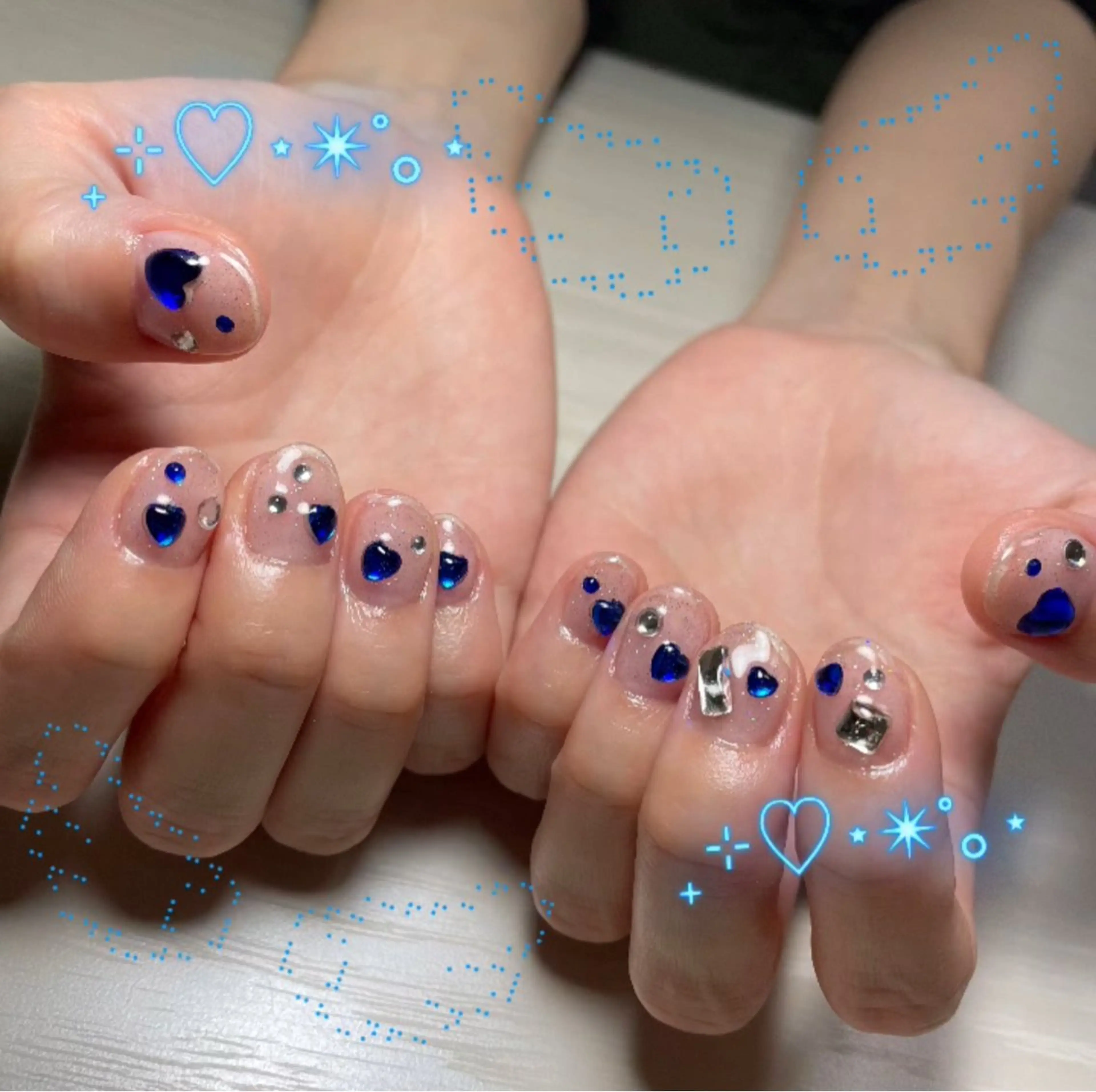 ネイル ショートネイル ハンドネイル GO TODAY 吉祥寺Glint所属・うの 韓国ﾈｲﾙ໒꒱⋆⭒˚のネイルデザイン