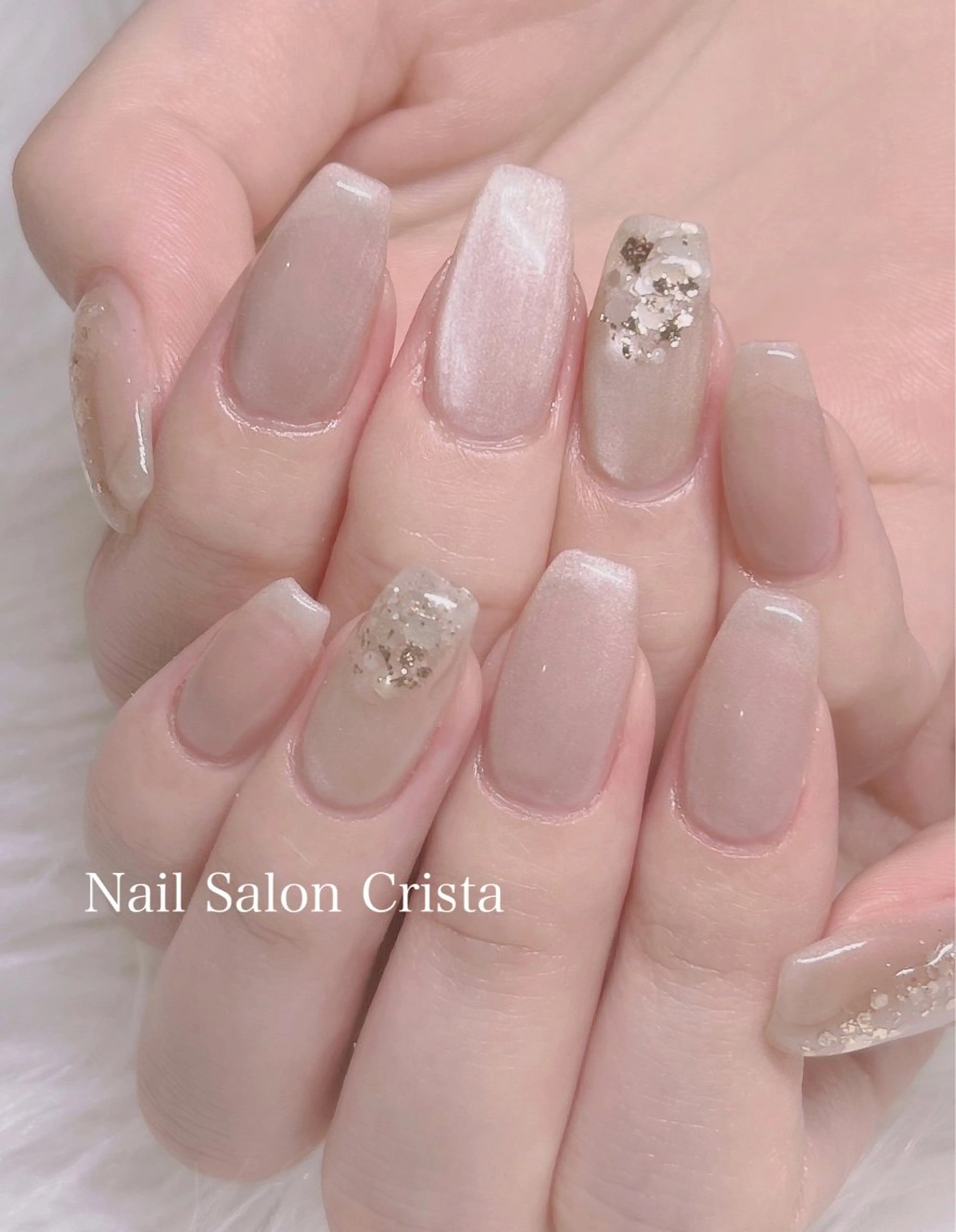 ネイル フットネイル ジェルネイル マグネットネイル オフィスネイル ワンカラーネイル CRISTA所属・CRISTA MOMOのネイルデザイン