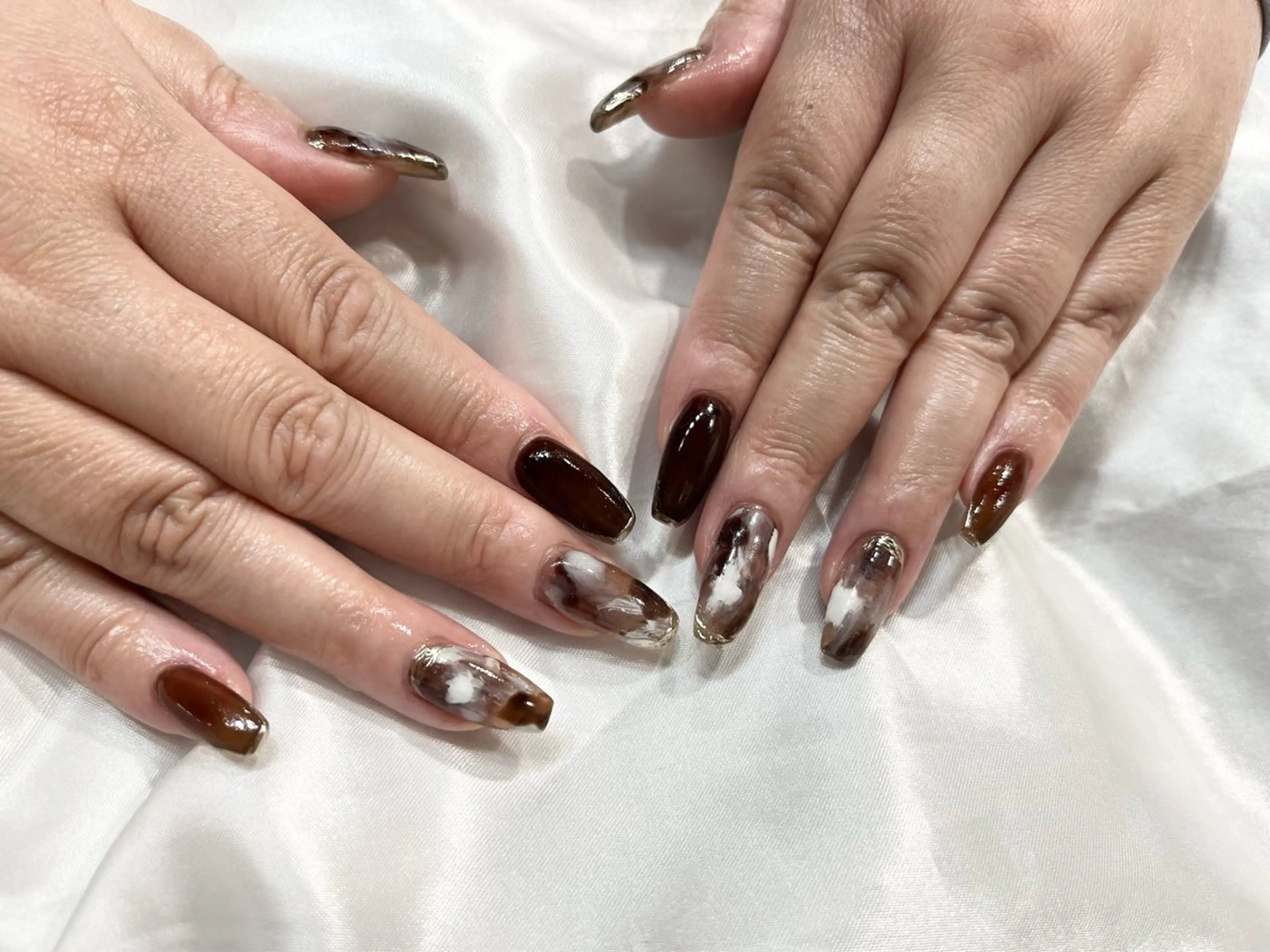 ネイル ブラウン ハンドネイル nailsister ただのネイルデザイン