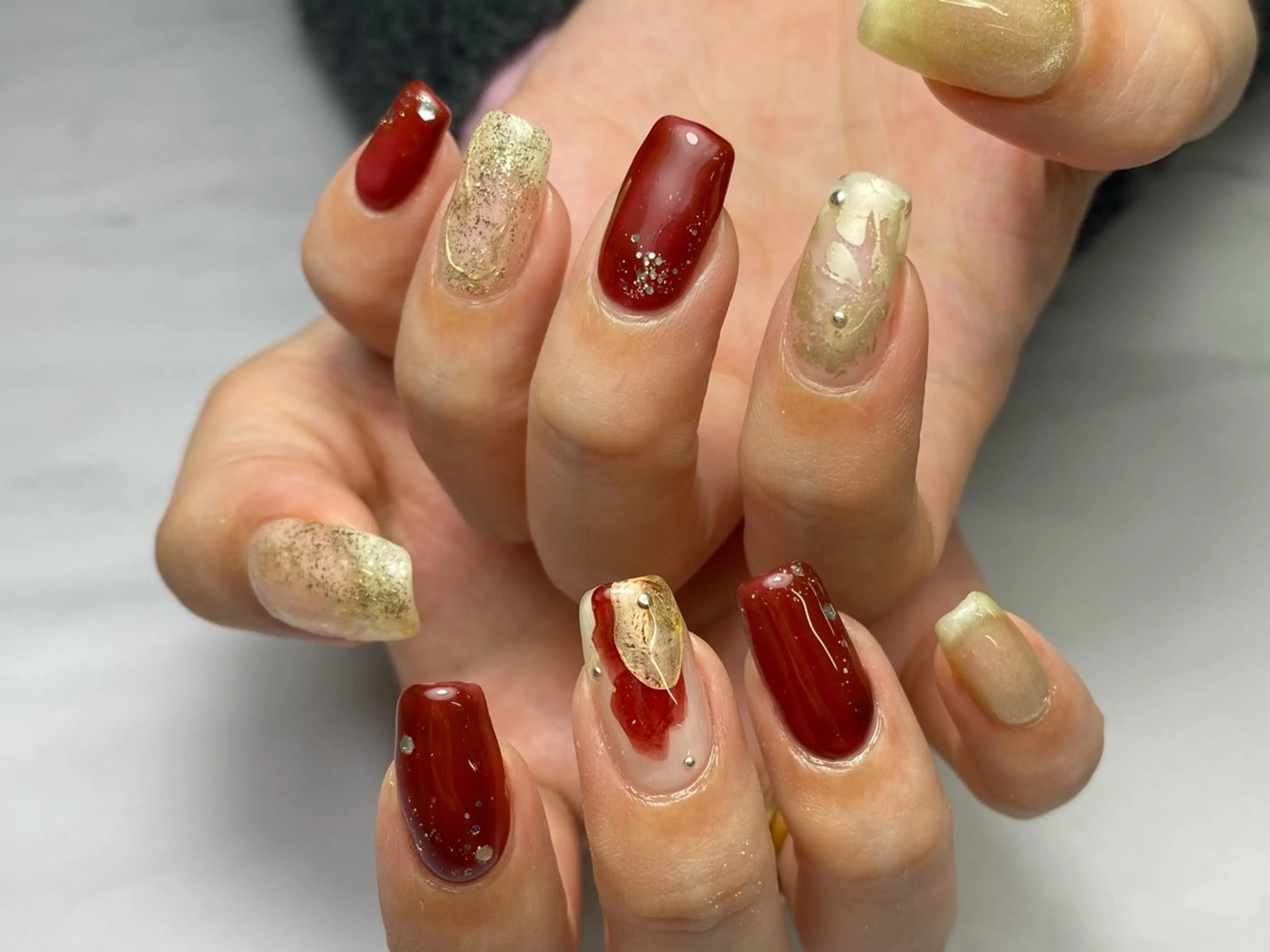 ネイル ジェルネイル マグネットネイル 持ち込み ニュアンスネイル ワンカラーネイル ハンドネイル 草加ニュアンスネイル 🌚hersのネイルデザイン