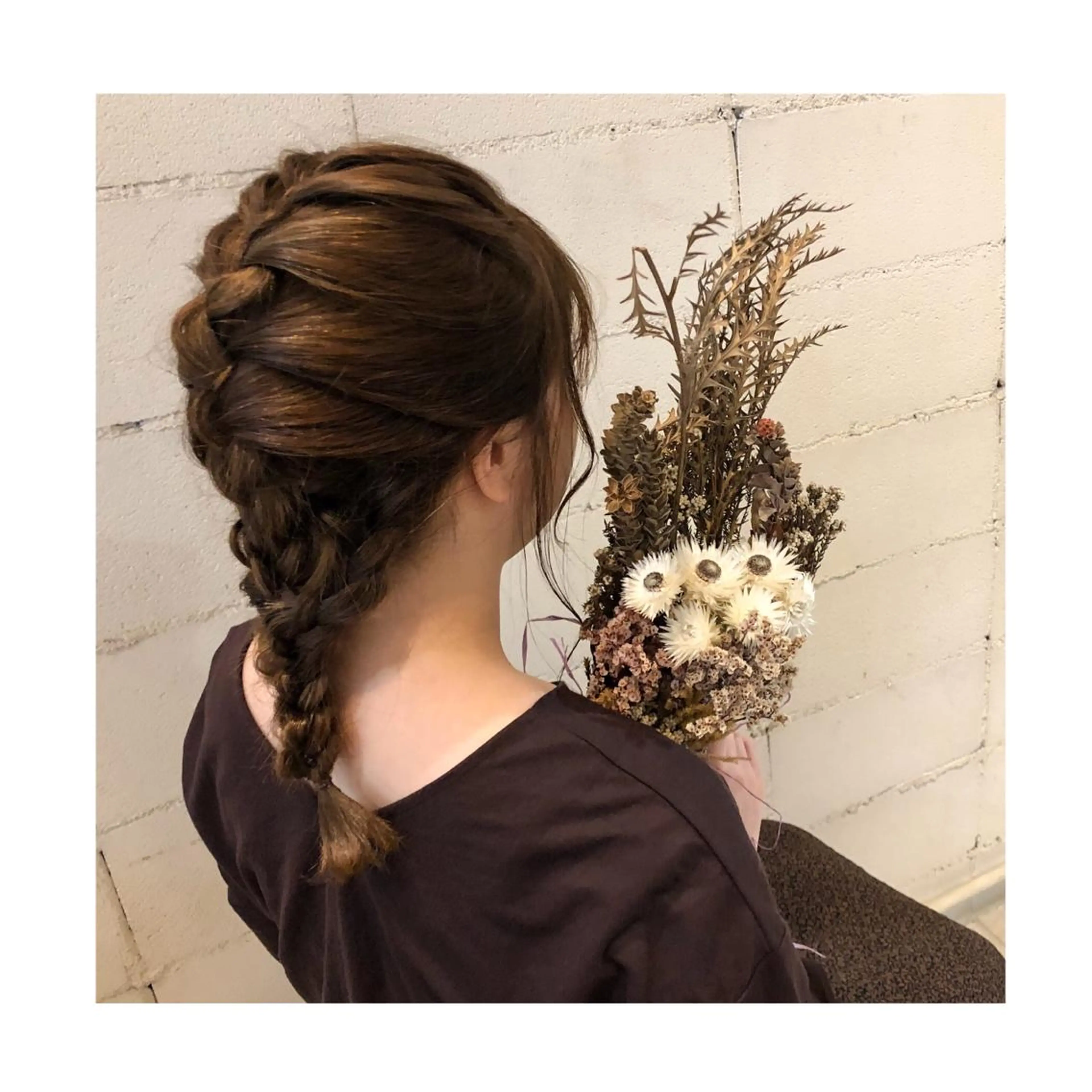 セミロング ヘアアレンジ ハイライト ❁⃘ ち だ り さ ❁⃘のヘアスタイル