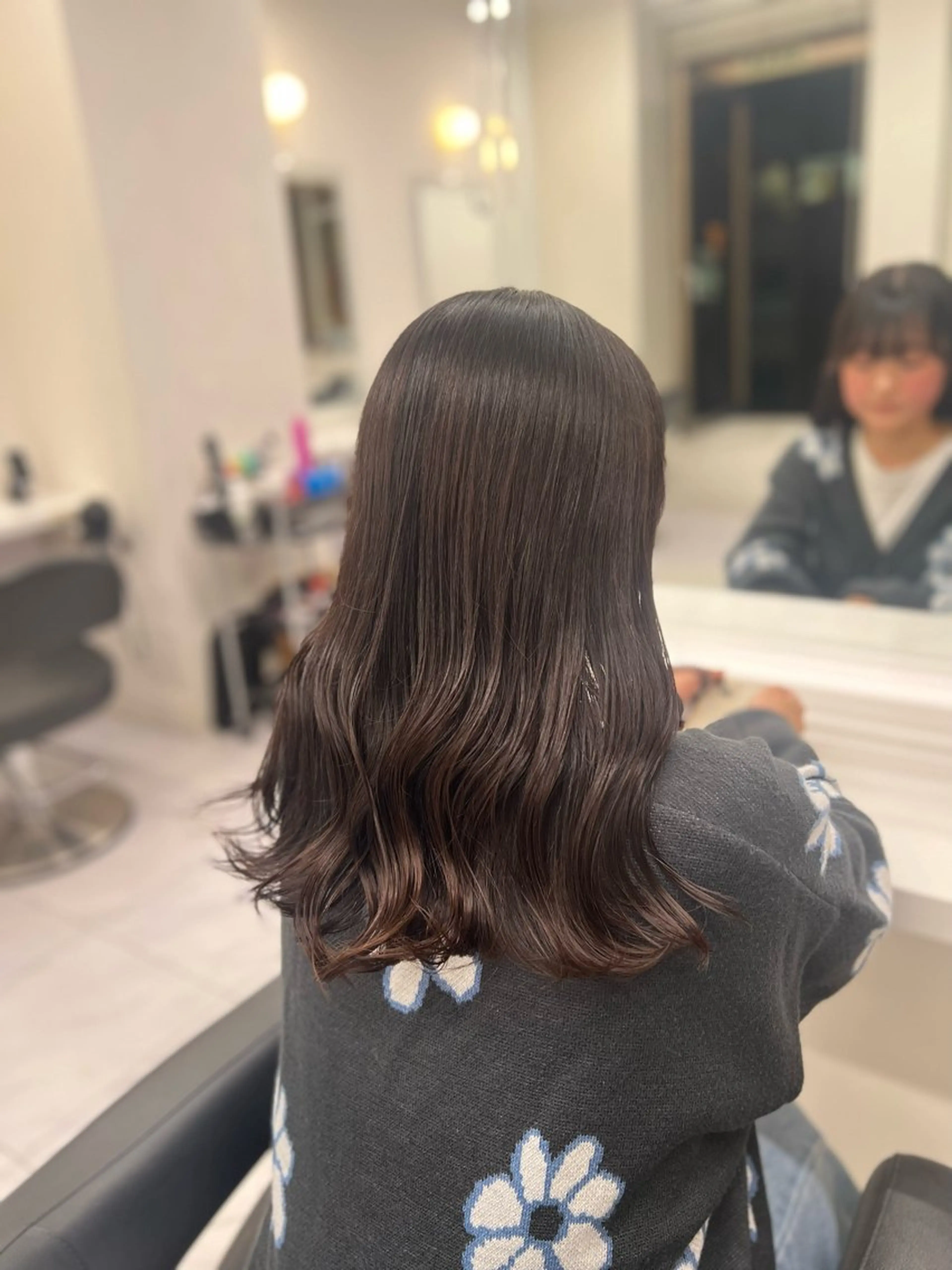 ロング カラー ヘアカラー トリートメント 韓国レイヤーカット /REIのヘアスタイル