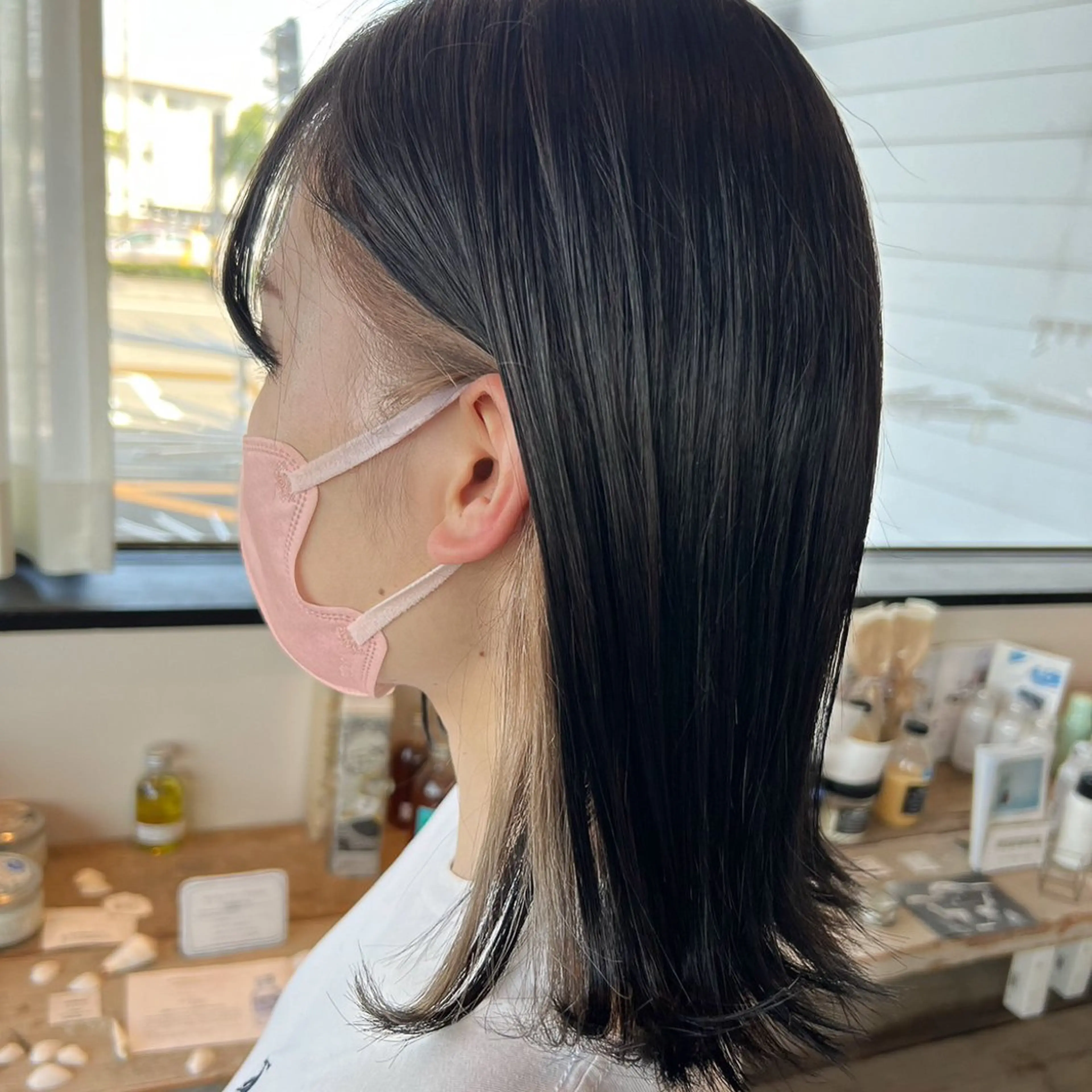 ミディアム カラー ヘアカラー トリートメント 岸下 理緒のヘアスタイル