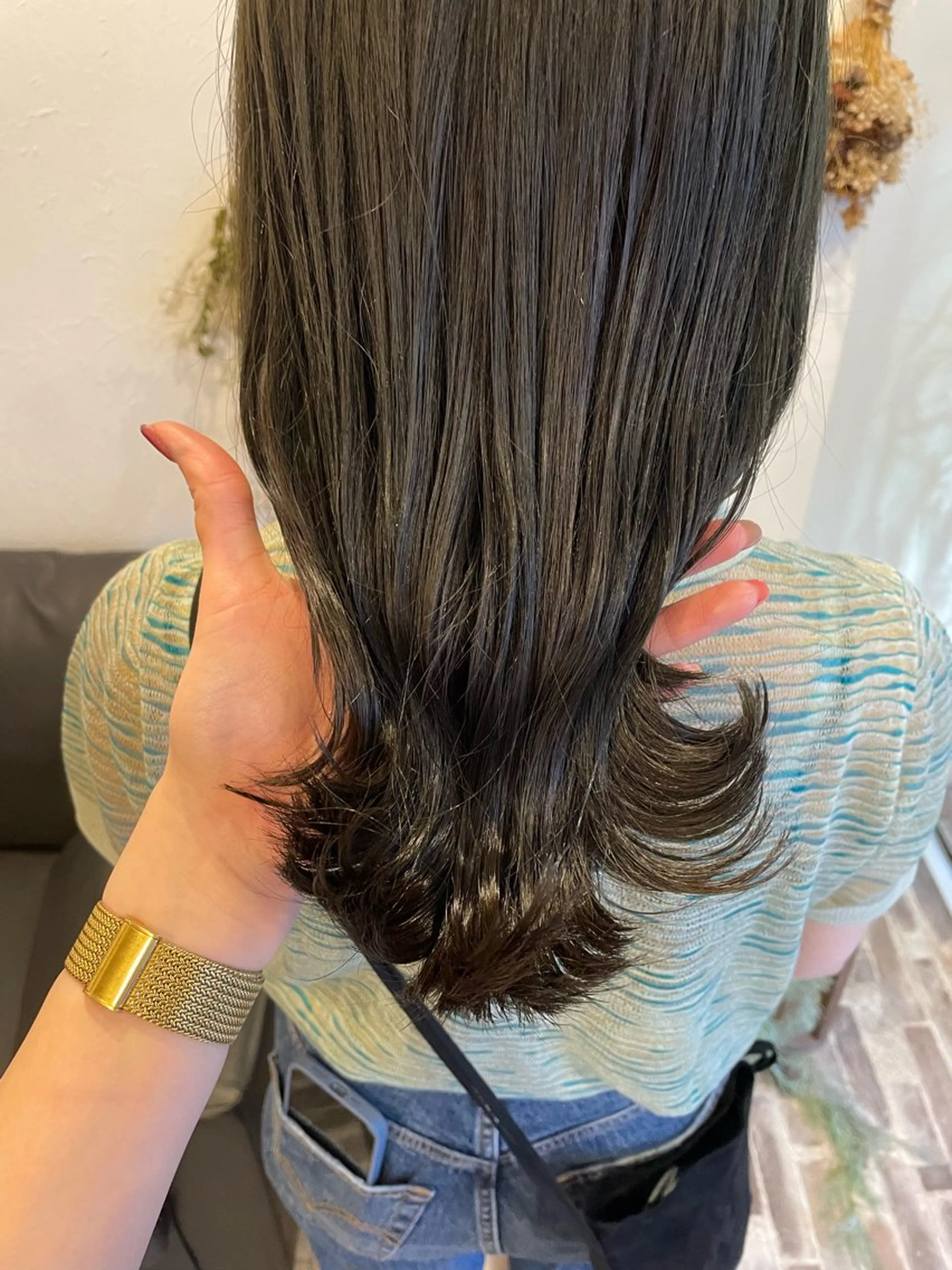 ミディアム カラー 黒髪 カット ヘアカラー トリートメント m ā l o.🌷 サカモトマイコのヘアスタイル