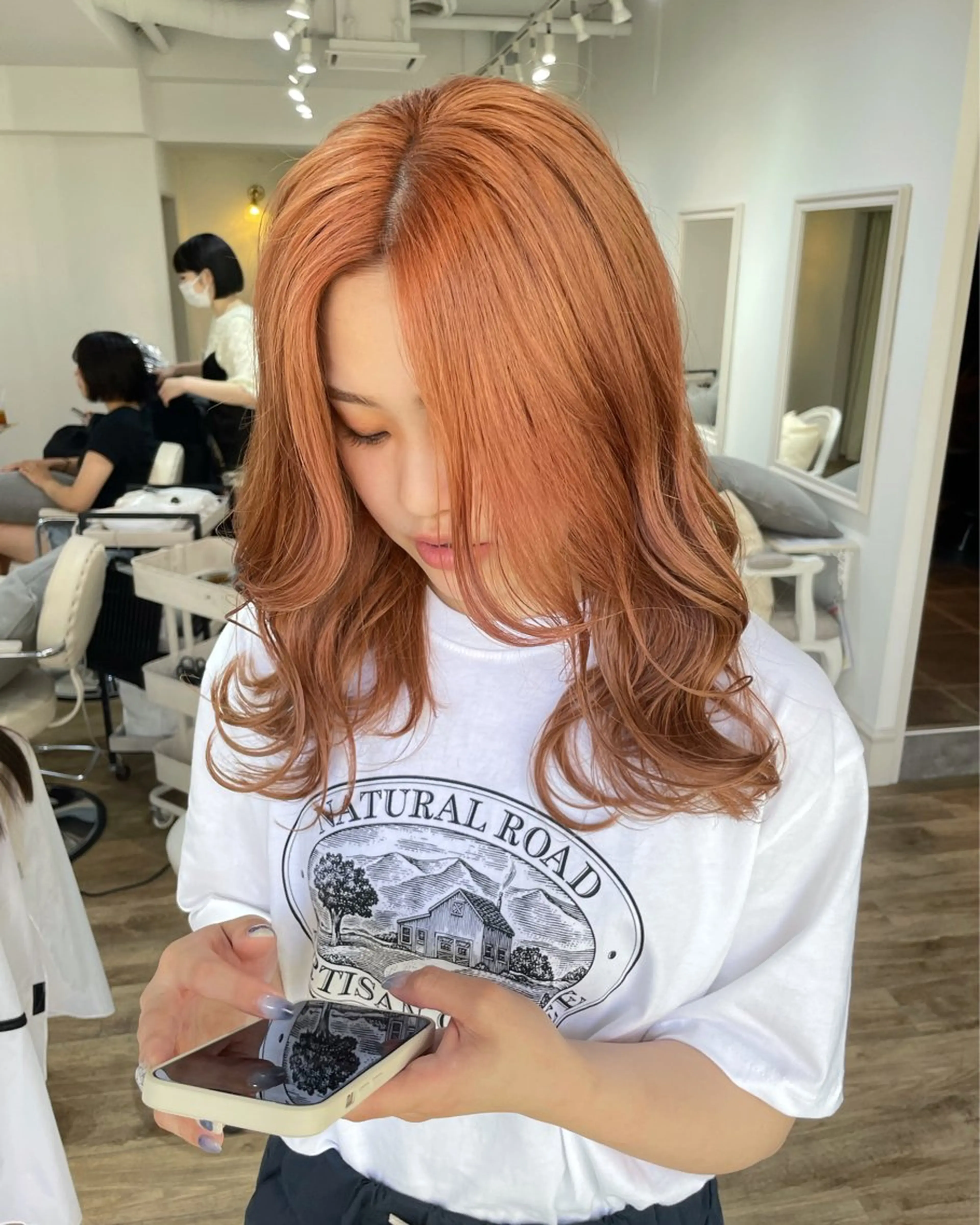 セミロング カラー ヘアアレンジ ブリーチ ヘアカラー トリートメント 酸性縮毛矯正 梅田茶屋町 Juriのヘアスタイル