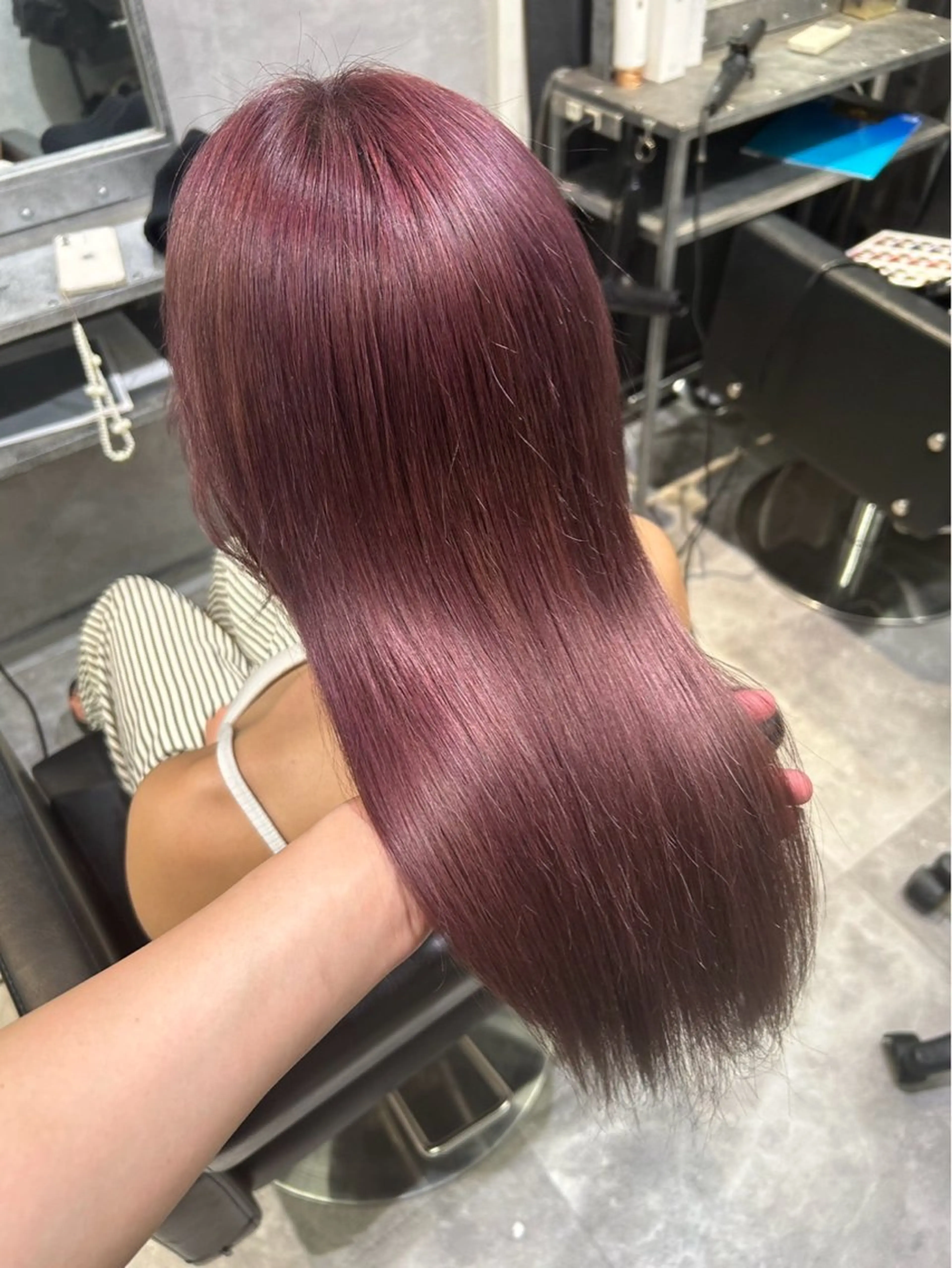 ミディアム カラー ラベンダーカラー ピンクカラー ピンクラベンダー ヘアカラー mimiiy fukaのヘアスタイル