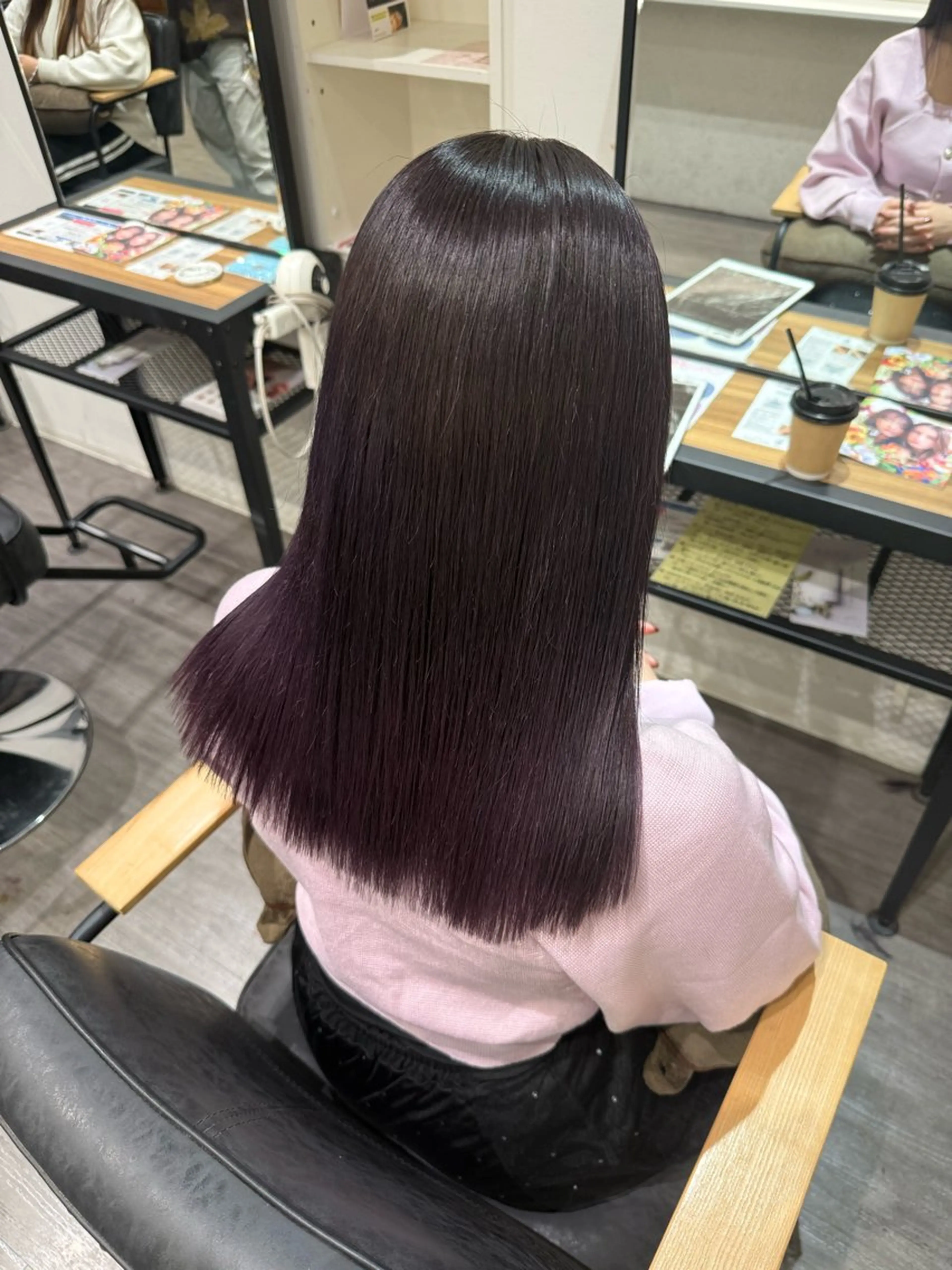 セミロング カラー ディープラベンダー ラベンダーカラー カット ヘアカラー トリートメント 艶髪レイヤー上田 紗也🇰🇷💗のヘアスタイル