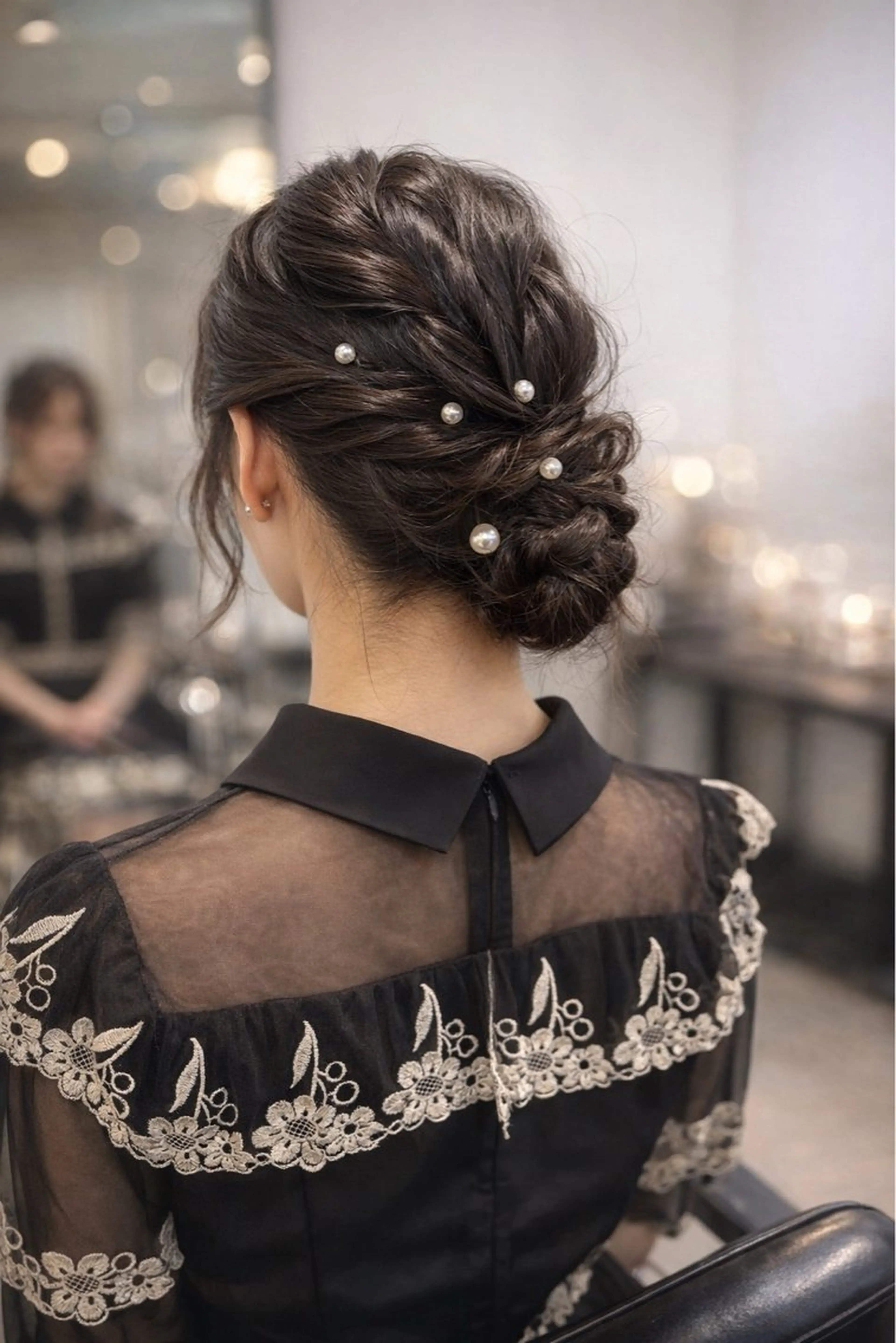 セミロング カラー パーマ ヘアアレンジ ヘアカラー トリートメント 透明感/オリーブ/ グレージュ/YUKAのヘアスタイル