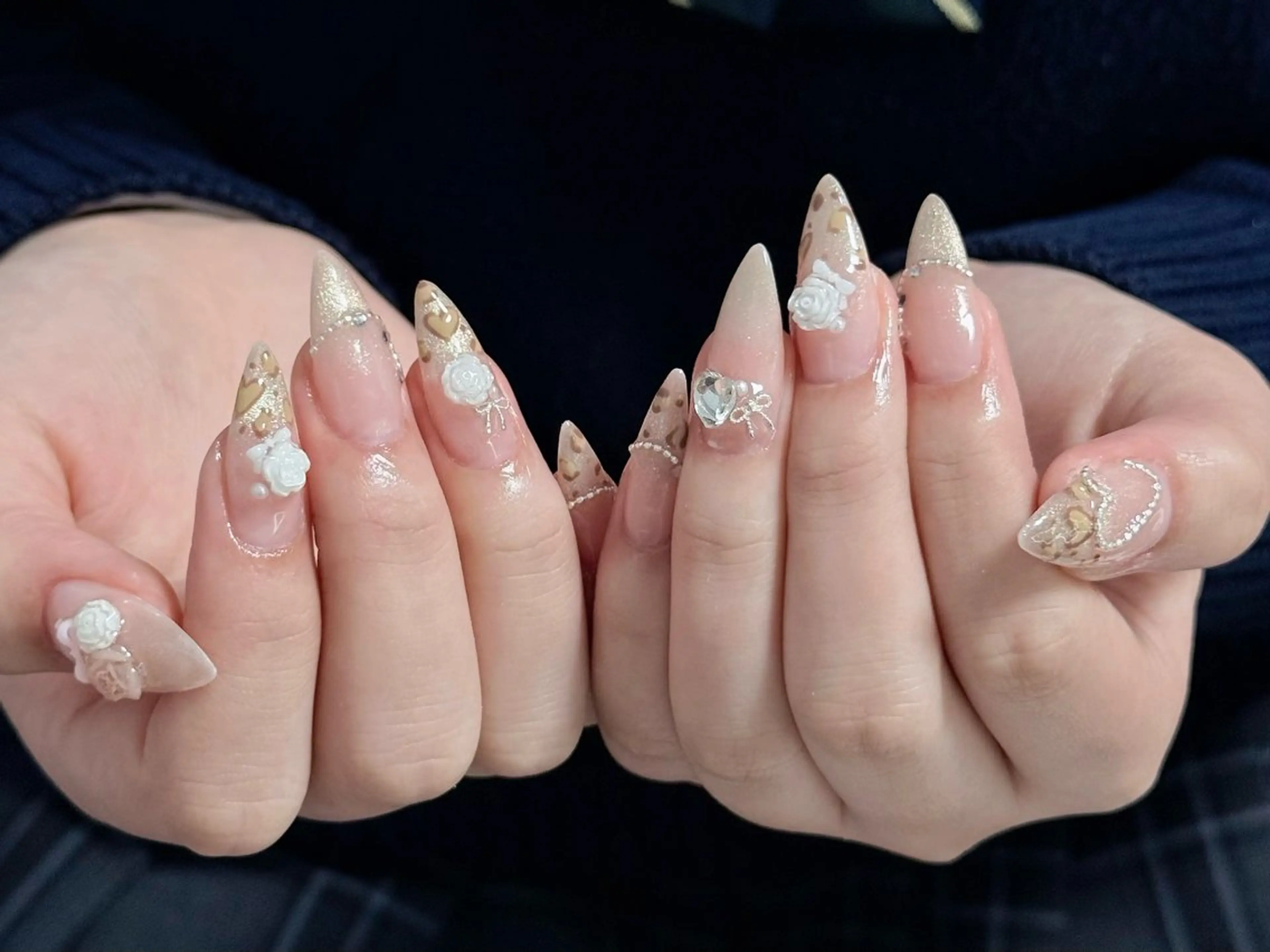 ネイル 長さ出し 持ち込み ネイルチップ バレンタイン Belle Nail Salonのネイルデザイン