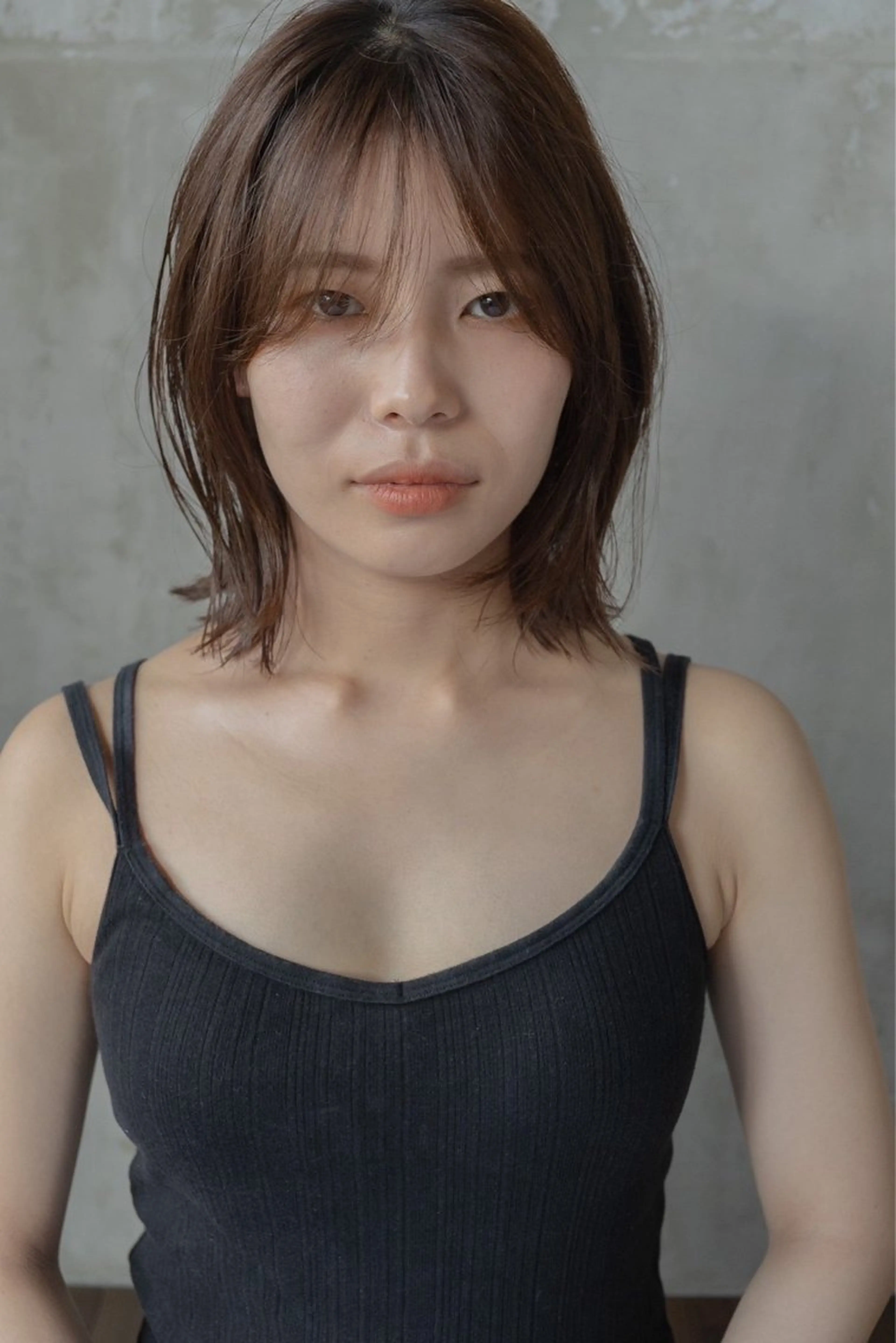 ミディアム カラー 落合 妙佳のヘアスタイル