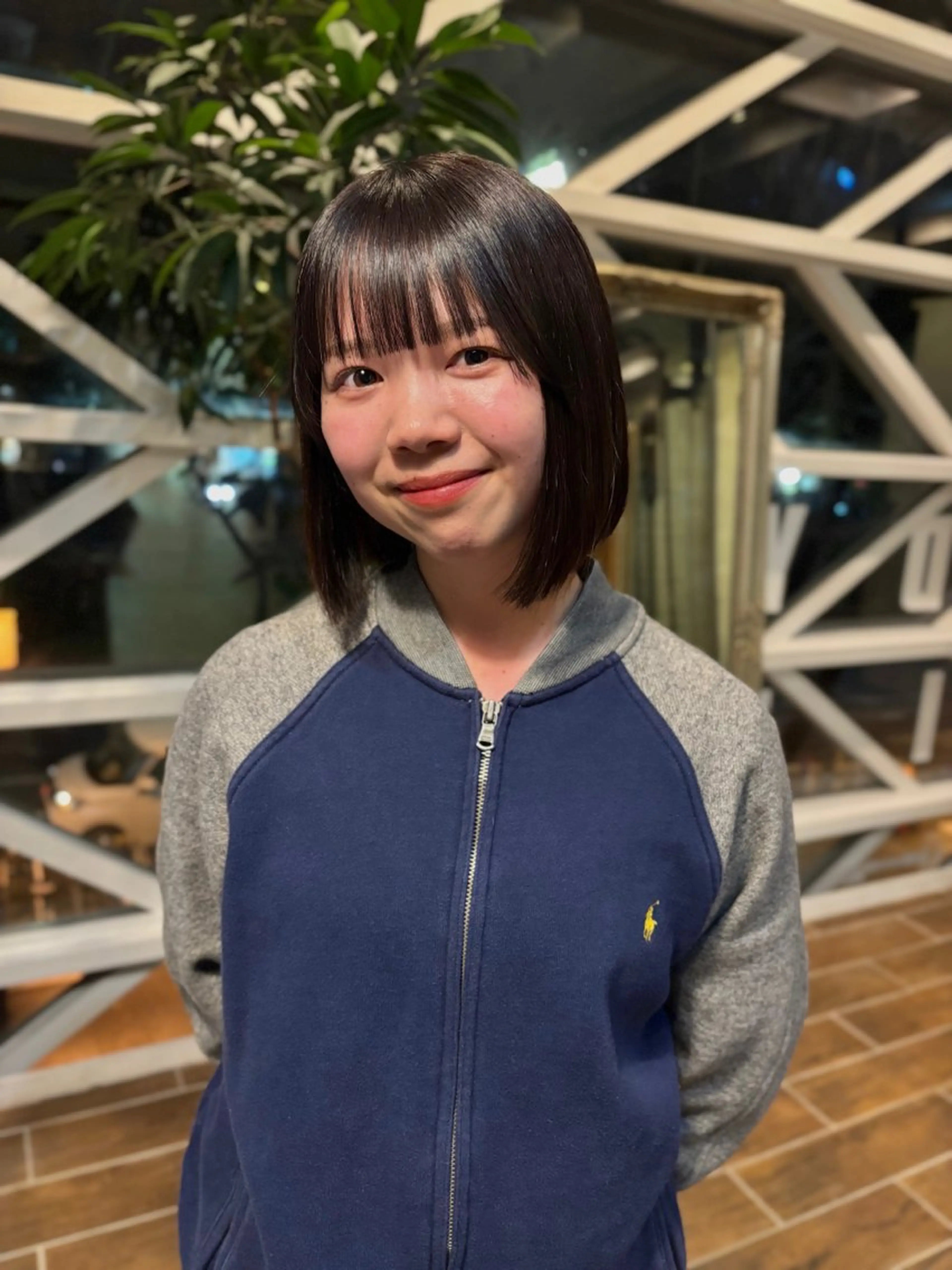 ミディアム ボブ ハイトーン/デザイン カラー/るいのヘアスタイル