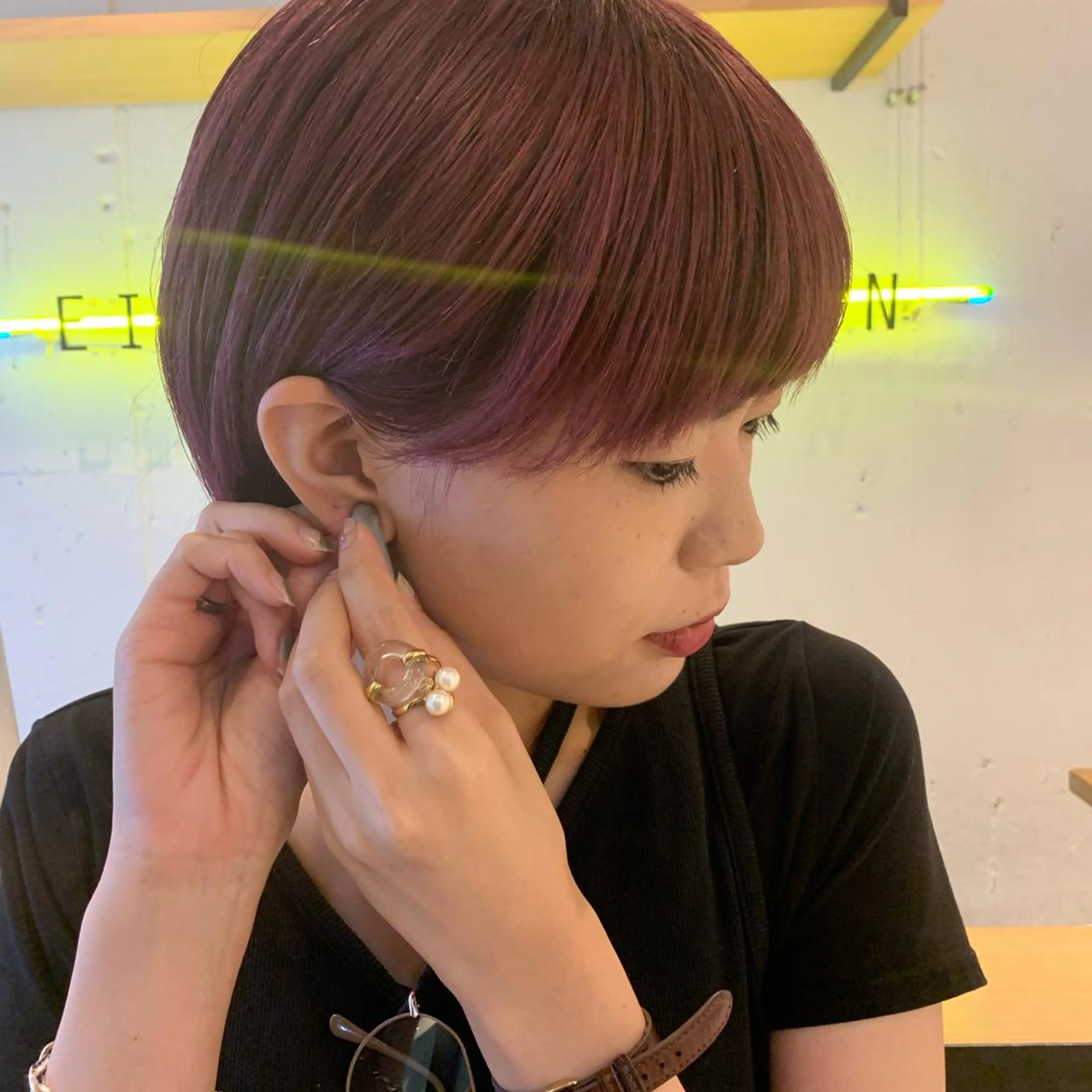 ショート カラー カット ヘアカラー トリートメント 🎈馬場佑馬/ スパイラルパーマ🎈のヘアスタイル