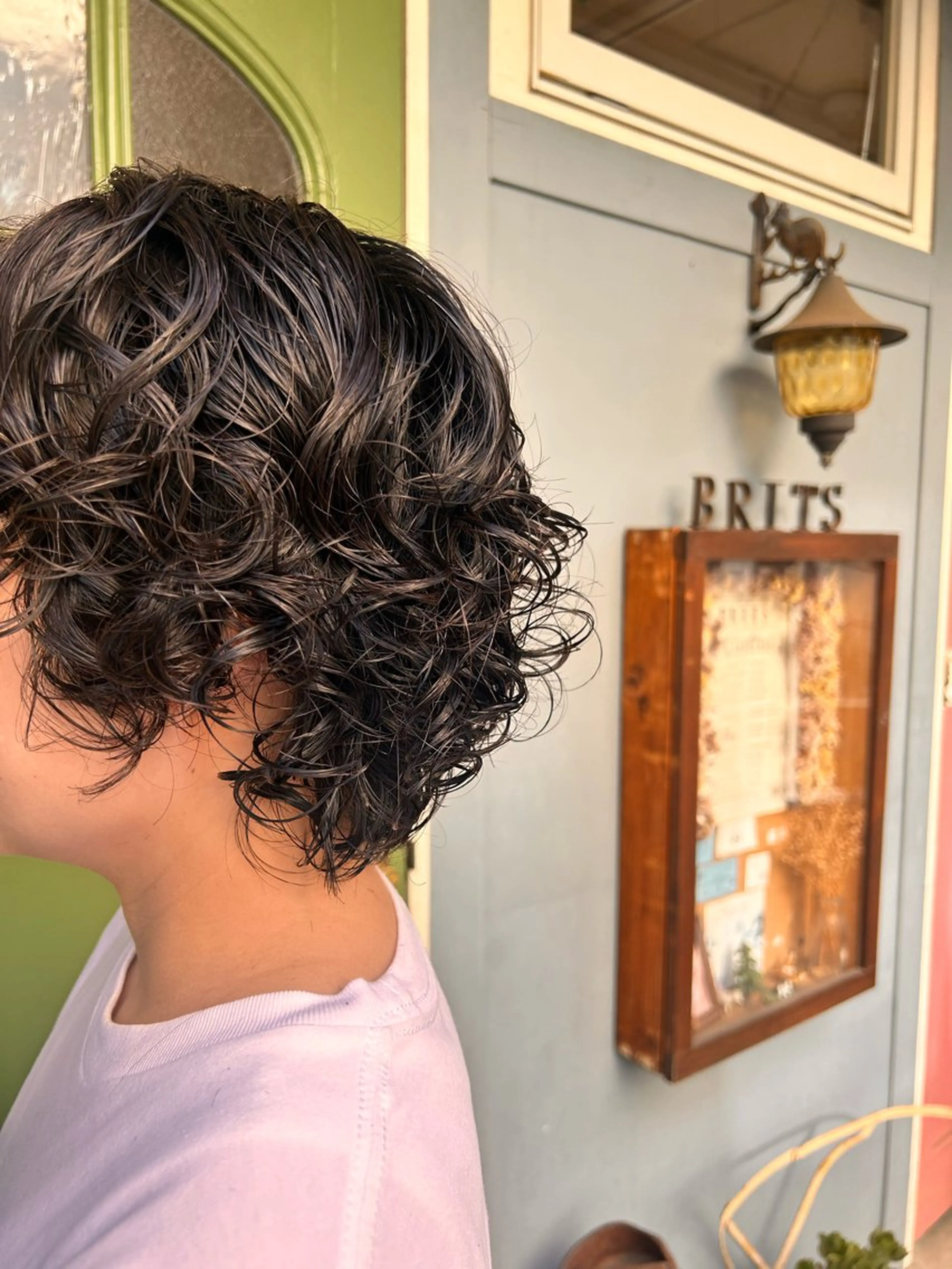 ショート パーマ カット パーマ トリートメント 清水千優/パーマ/透 明感カラー/メンズのヘアスタイル