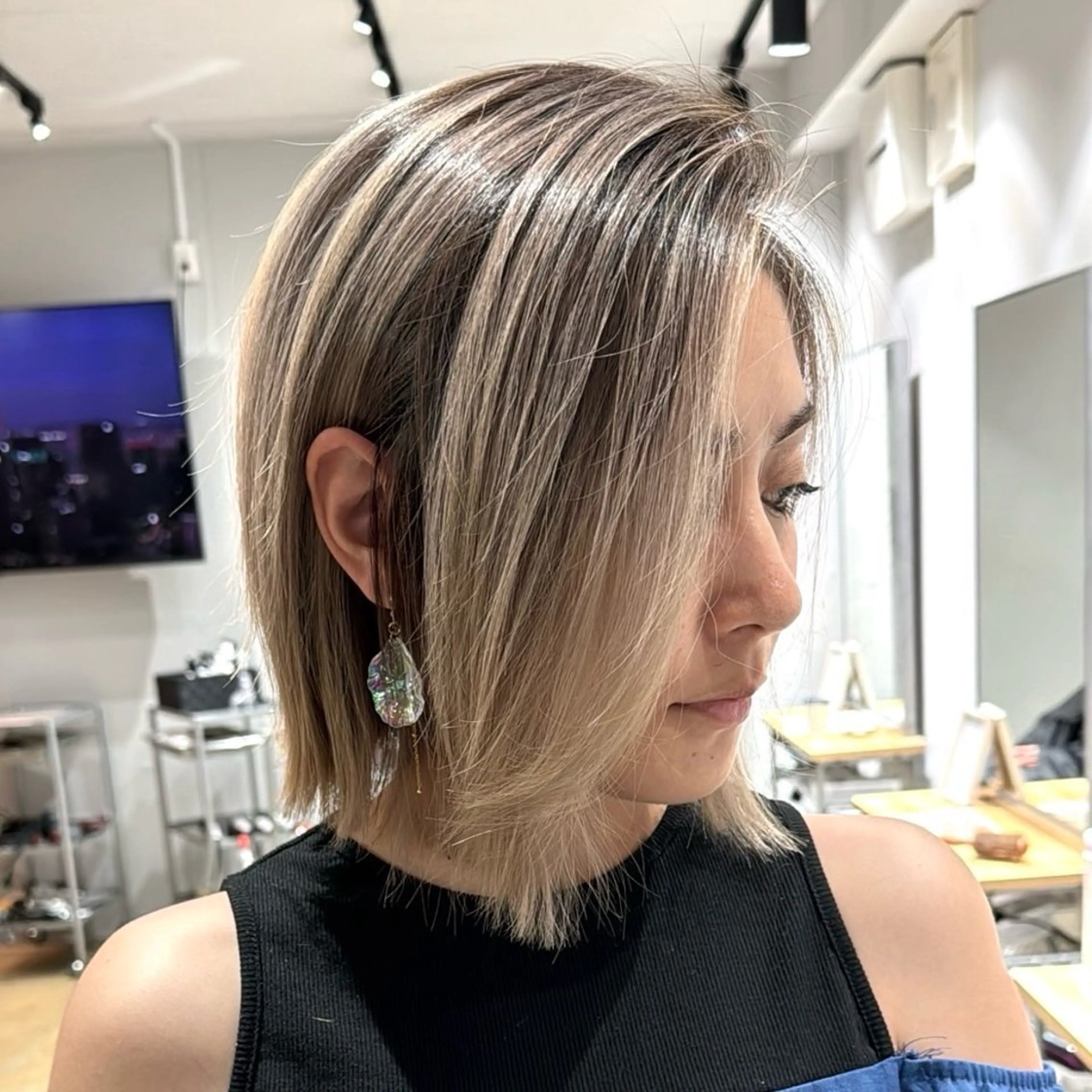 ミディアム 佐藤 凜大のヘアスタイル