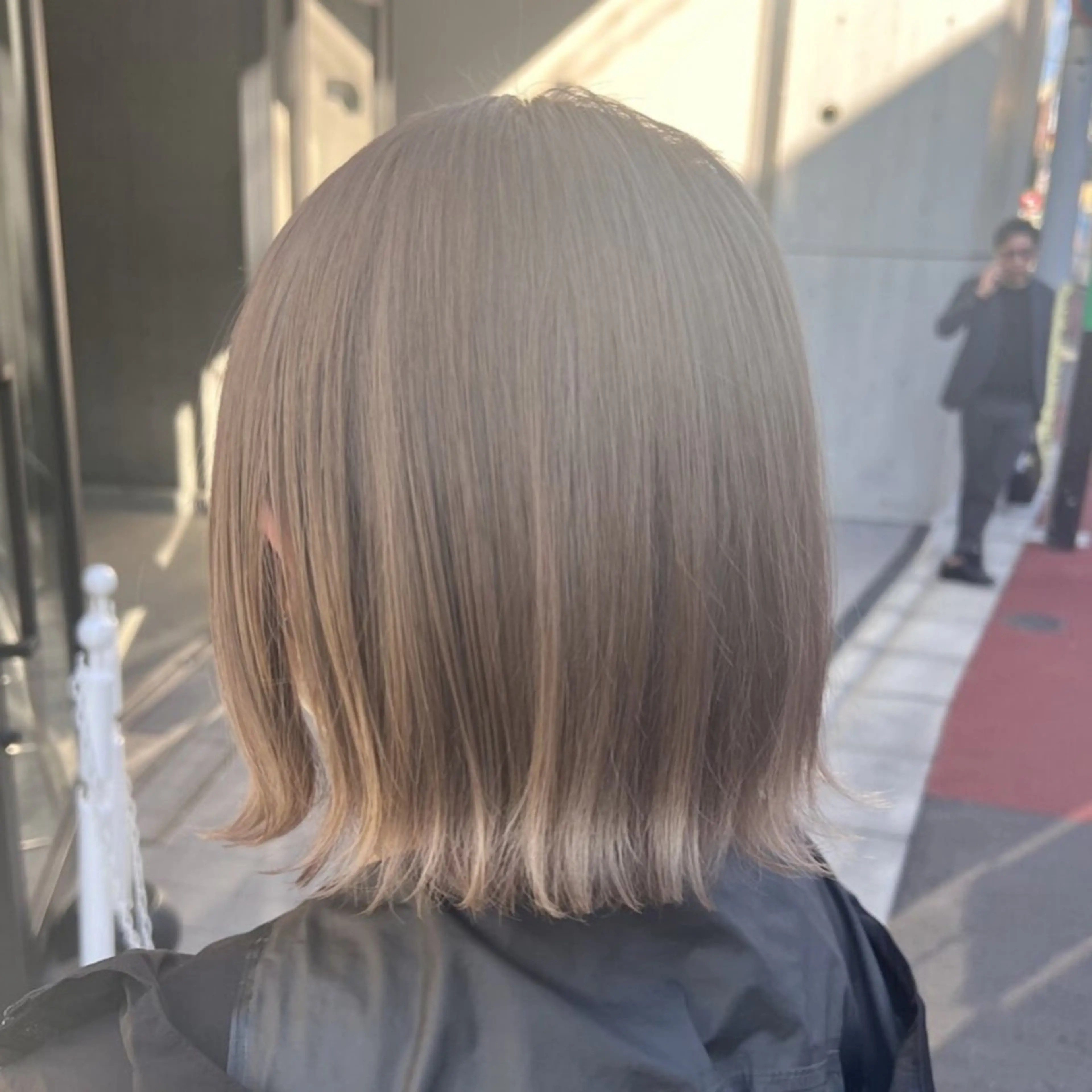 ショート カラー ブリーチ ボブ ショートヘア ヘアカラー 💖ブリーチ/暖色 𝐘𝐮𝐢💖のヘアスタイル