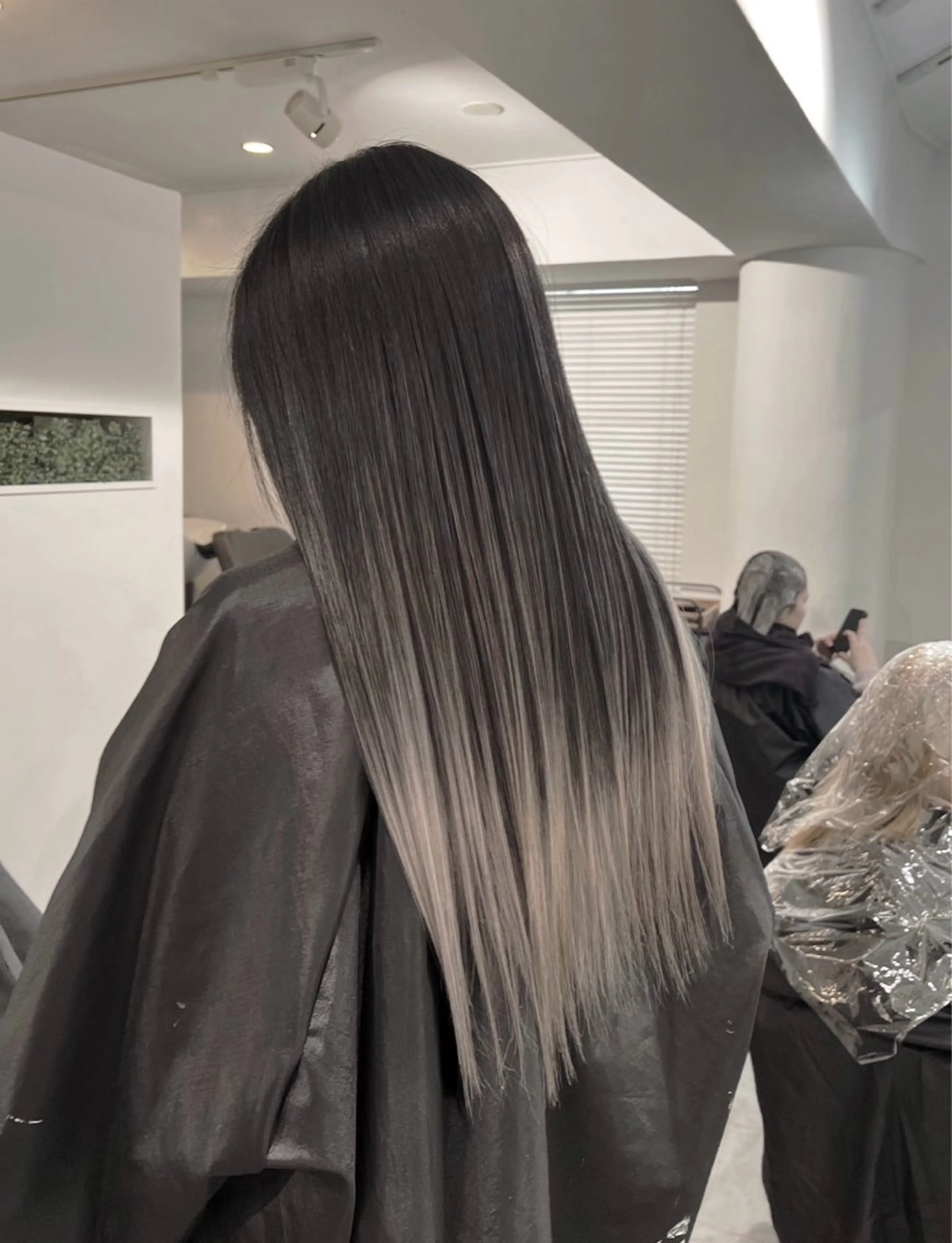 ロング カラー バレイヤージュ シルバー ホワイトシルバー レイヤーカット ヘアカラー トリートメント ROBIN所属・指名数No.1 /NAOYAのヘアスタイル