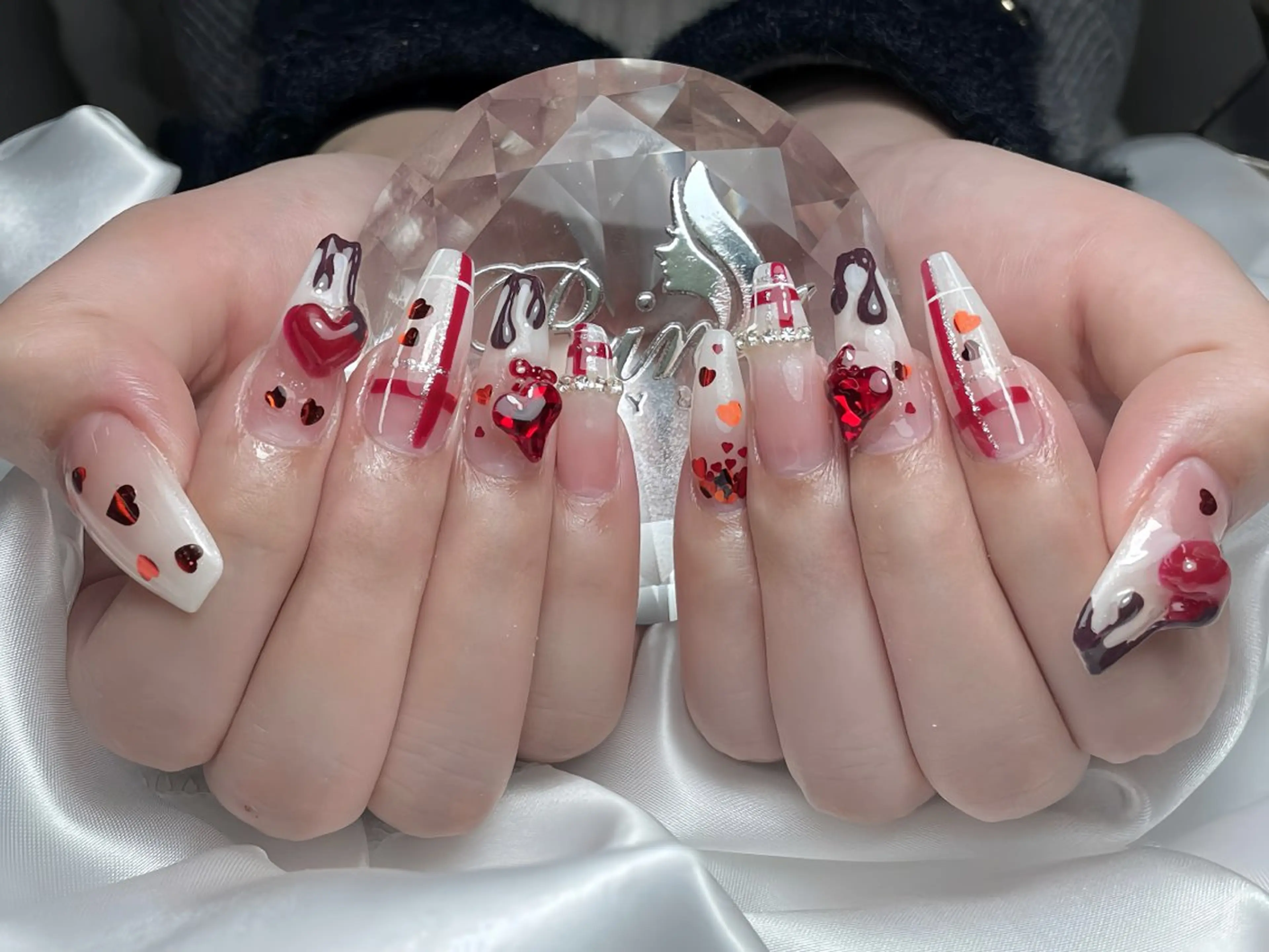 ネイル アートネイル ロングネイル ニュアンスネイル スカルプネイル ネイルチップ ハンドネイル Rin Nail 新大久保店のネイルデザイン