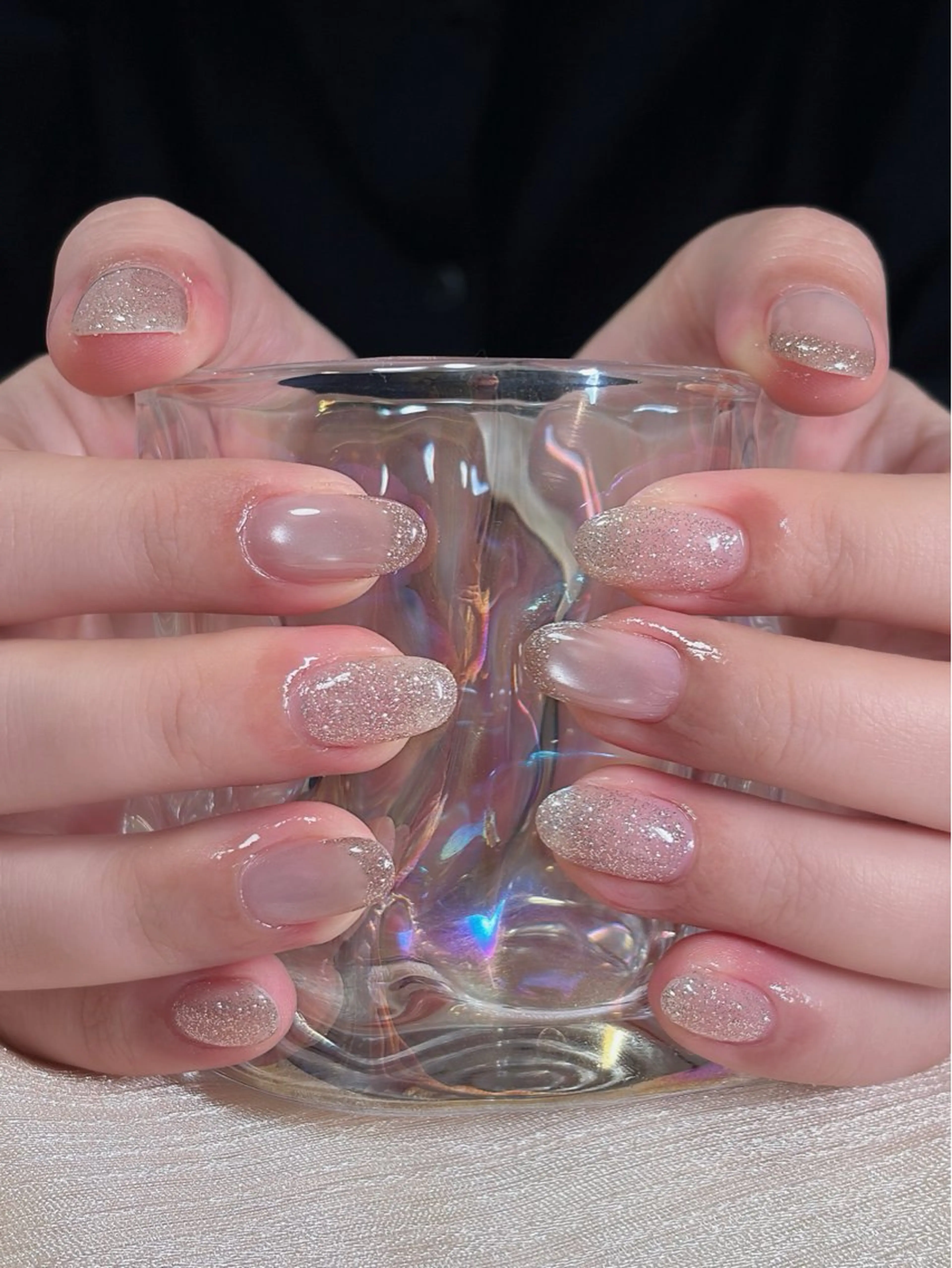 ネイル フラッシュネイル キラキラネイル マグネットネイル オフィスネイル ハンドネイル haku mioのネイルデザイン