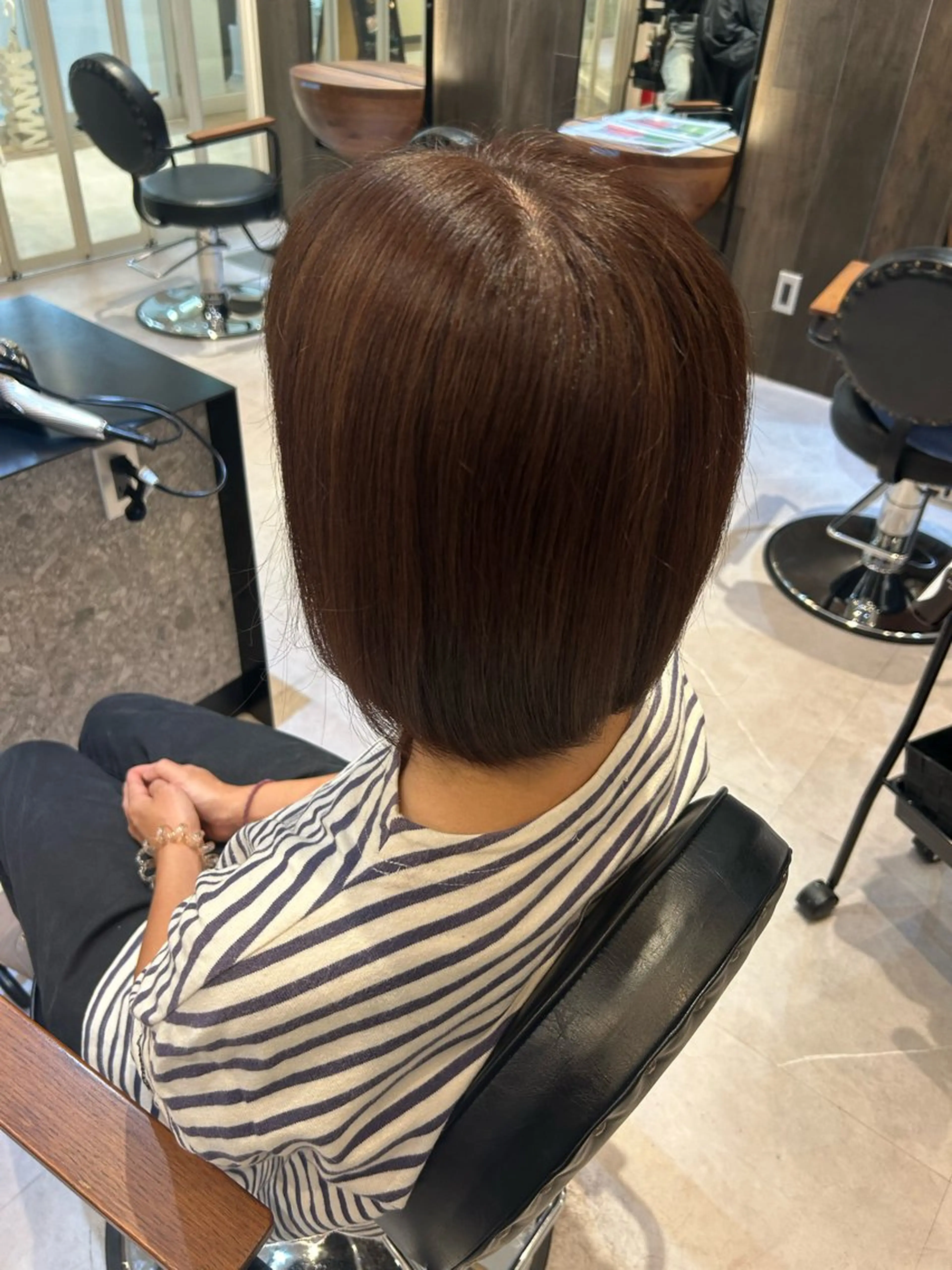 ミディアム カラー ヘアカラー トリートメント 縮毛矯正/カット/ 韓国ヘア/蛯原🍤のヘアスタイル