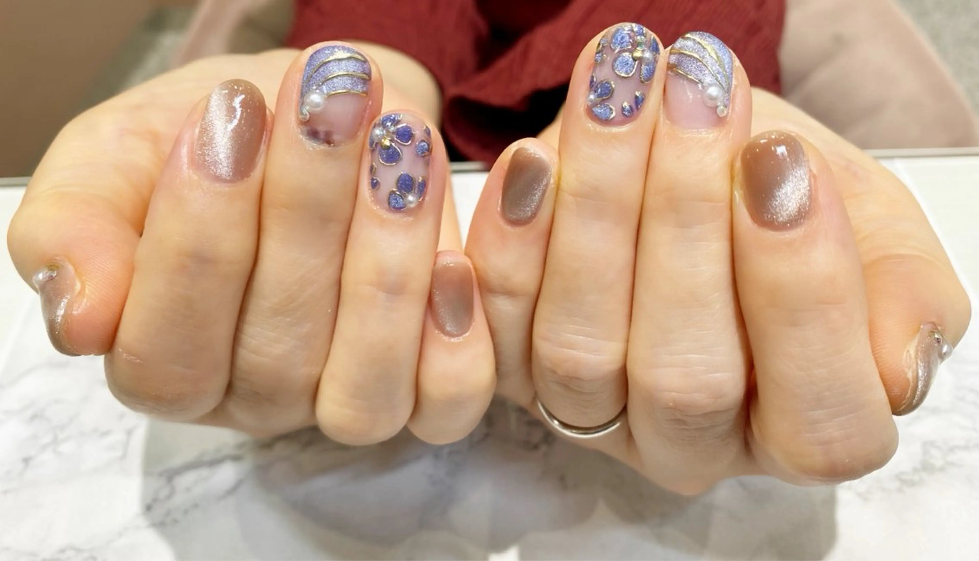 ネイル マグネットネイル ミラーネイル ハンドネイル ネイルサロン nail_upのネイルデザイン