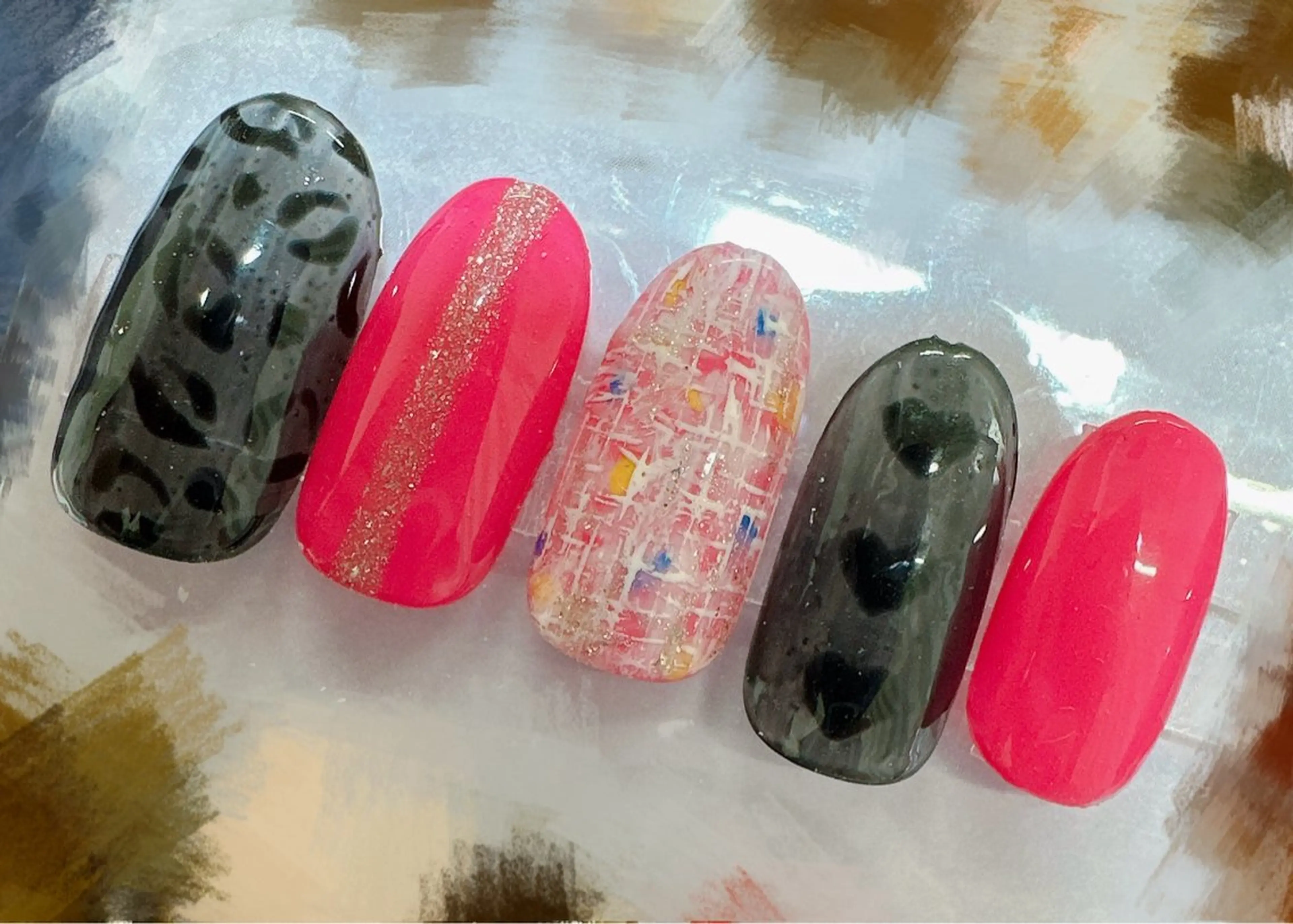 ネイル ツイードネイル I_p4ce所属・I_p4ce 🍊あい🍊のネイルデザイン