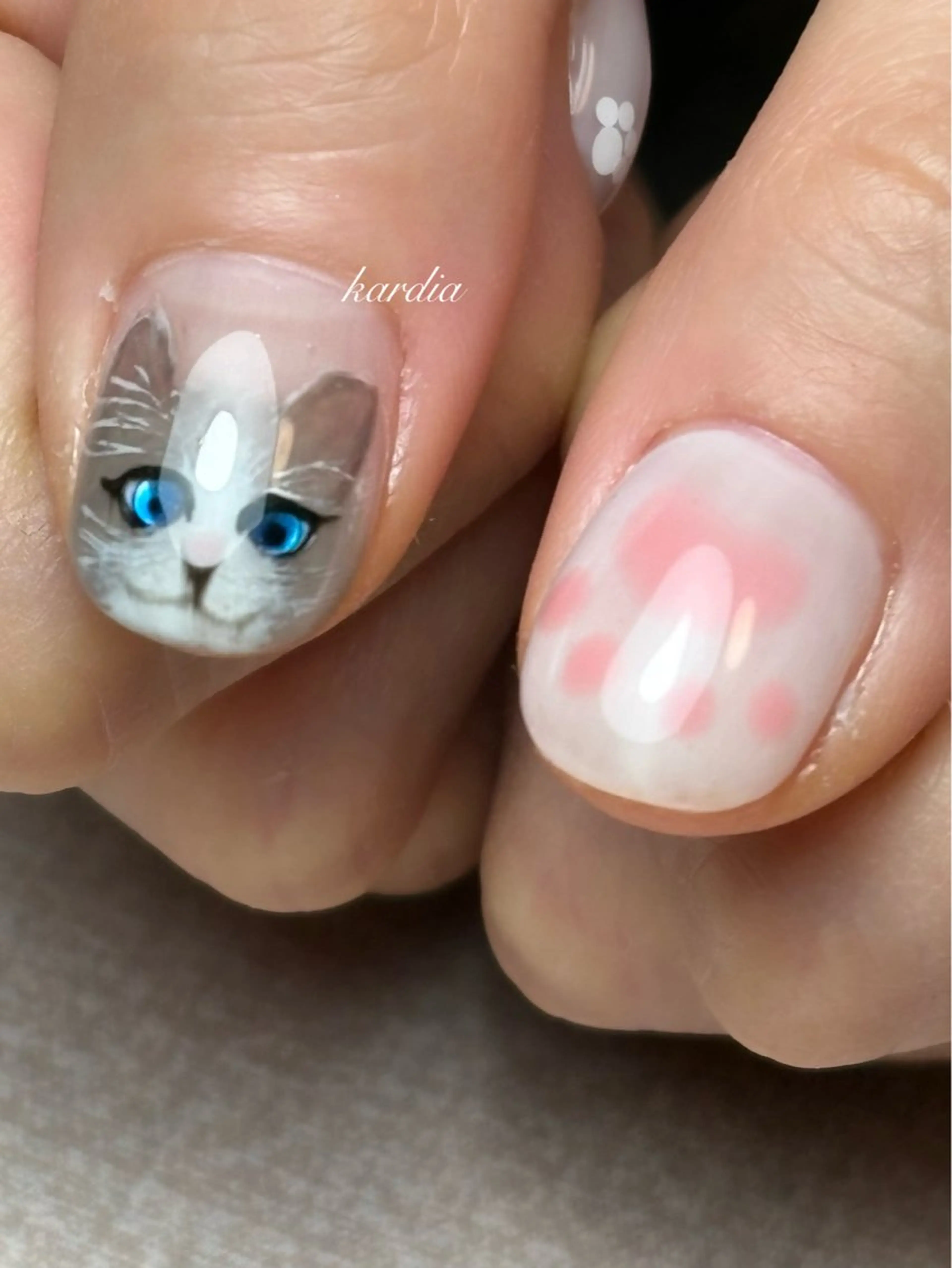 ネイル ハンドネイル καρδιά -ｶﾙﾃﾞｨｱ-のネイルデザイン