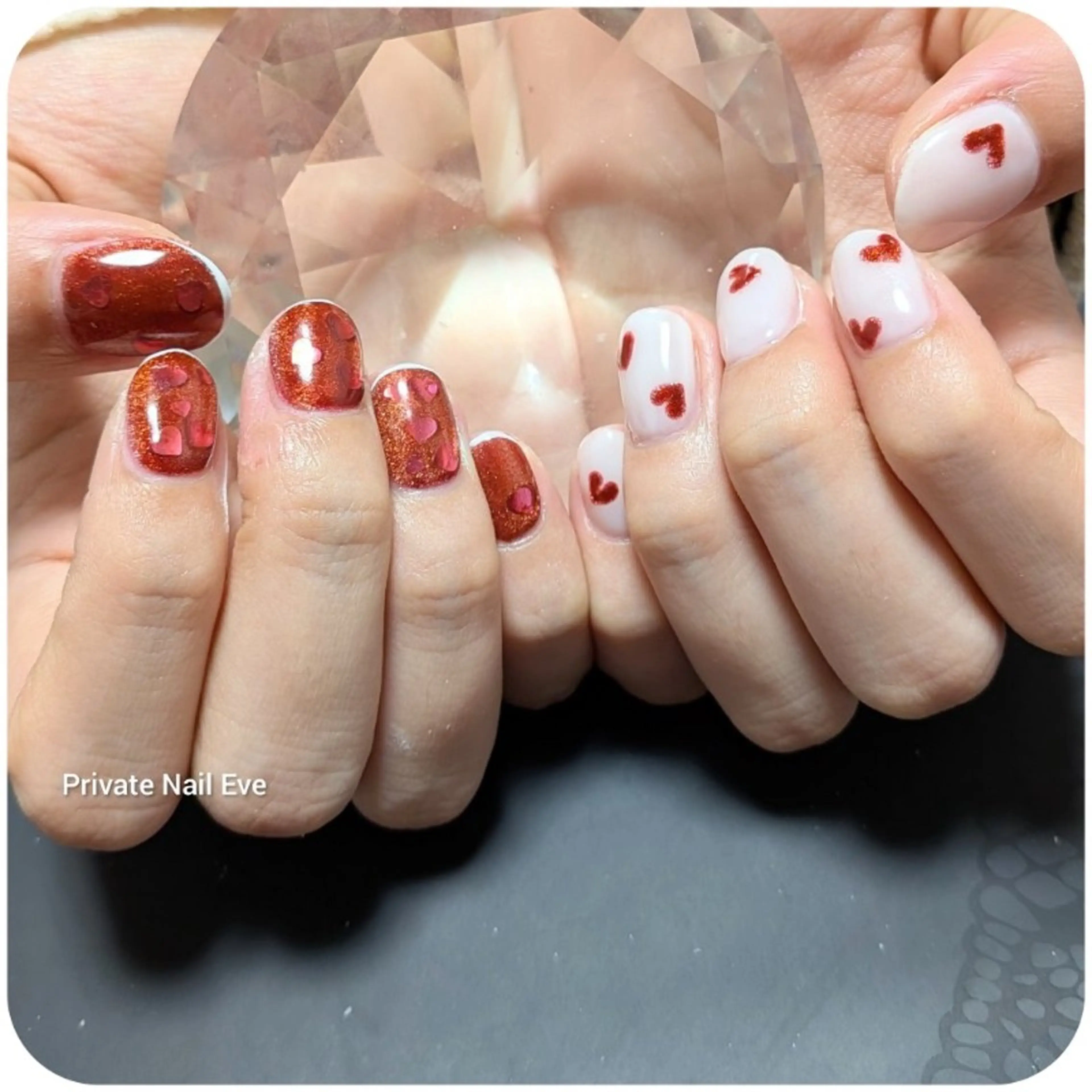 ネイル 持ち込み バレンタイン ハンドネイル ネイル junkoのネイルデザイン