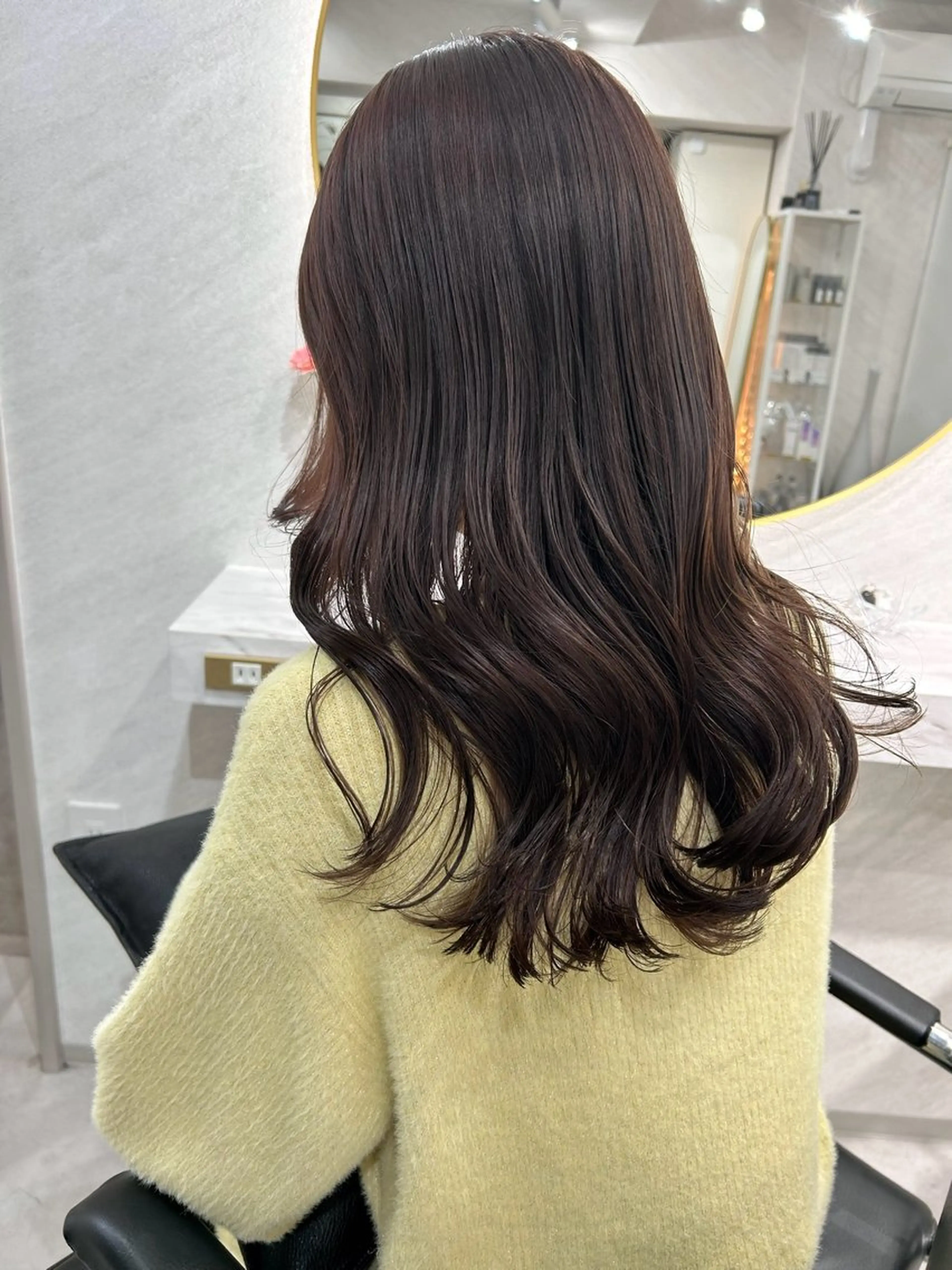 ロング カラー カット ヘアカラー トリートメント 髪質改善will hairdesignのヘアスタイル