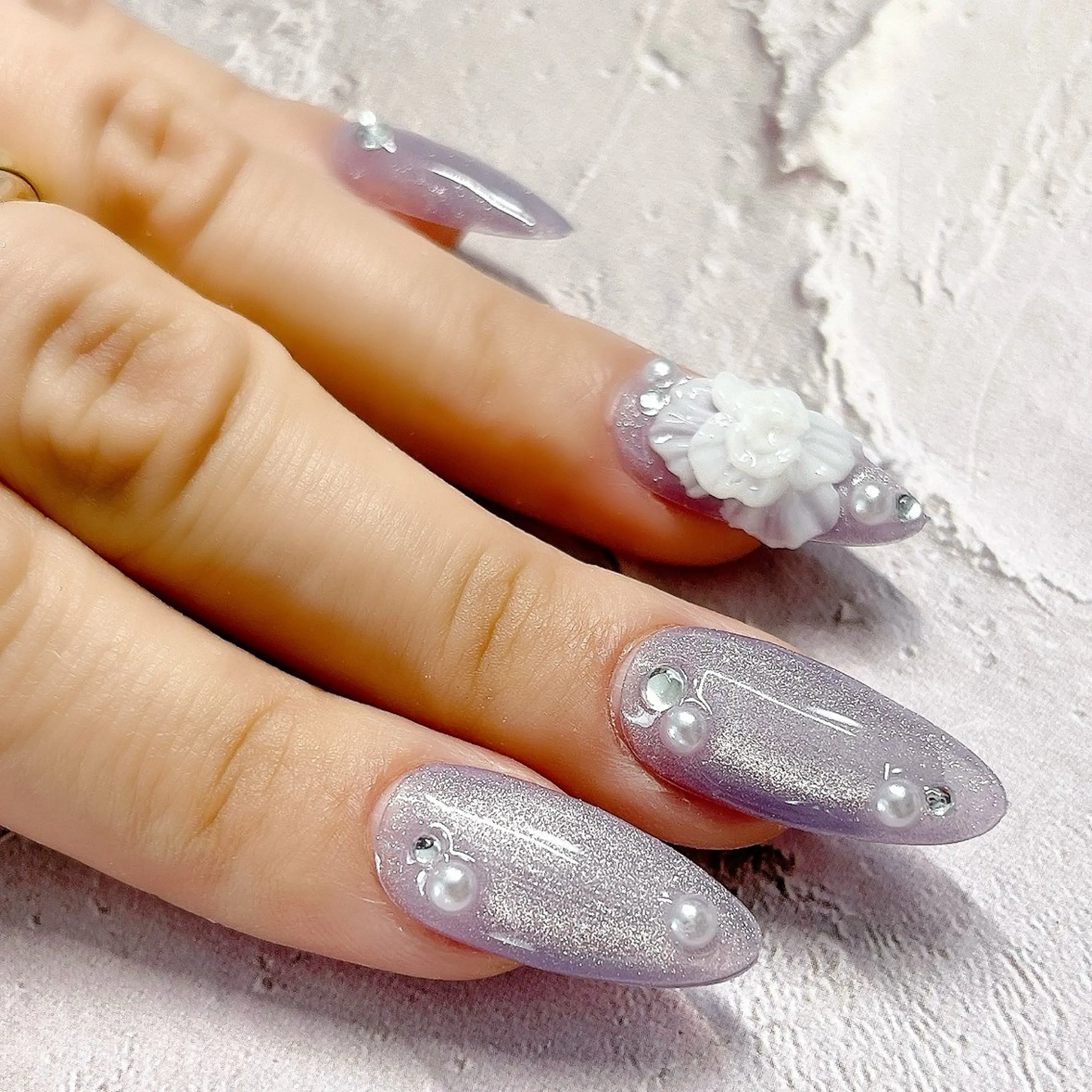 【オフなし】ロングチップジェル長さ出し＋【画像のアート】の写真