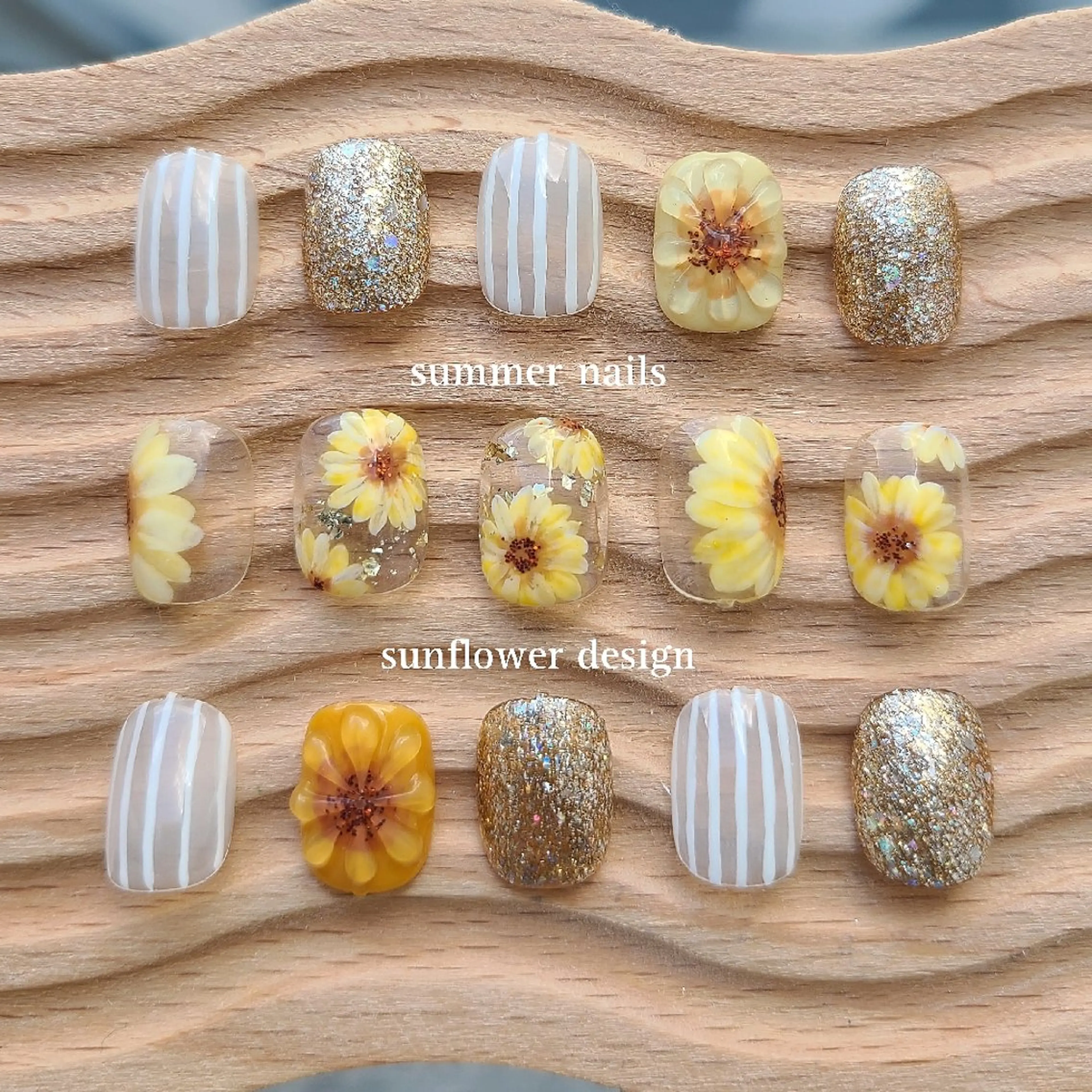 ネイル フラワーネイル 夏ネイル 黄色 nail salon  eminyのネイルデザイン