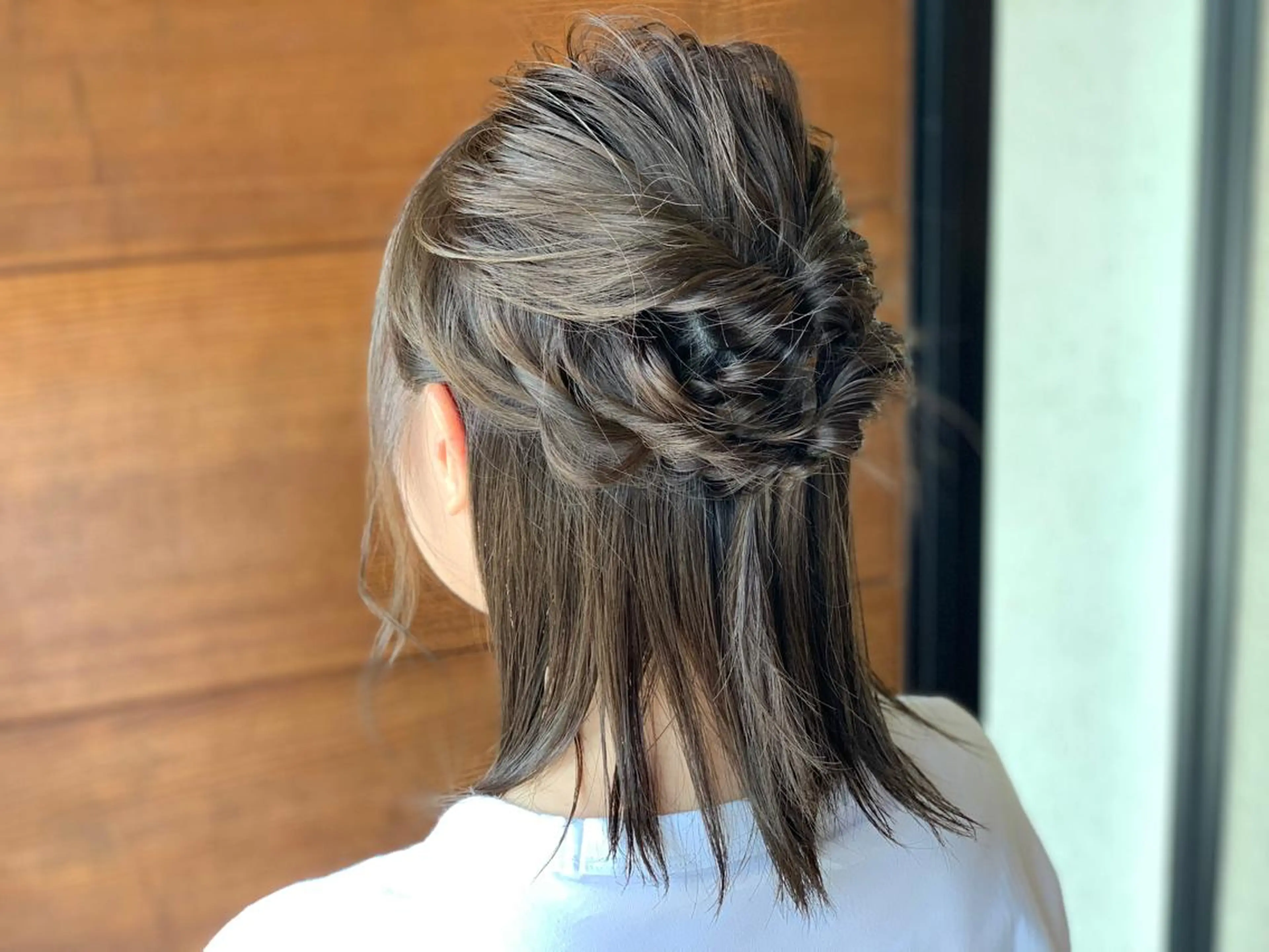 ミディアム カラー グレージュ ヘアカラー トリートメント IORI #韓国ヘア#髪質改善のヘアスタイル