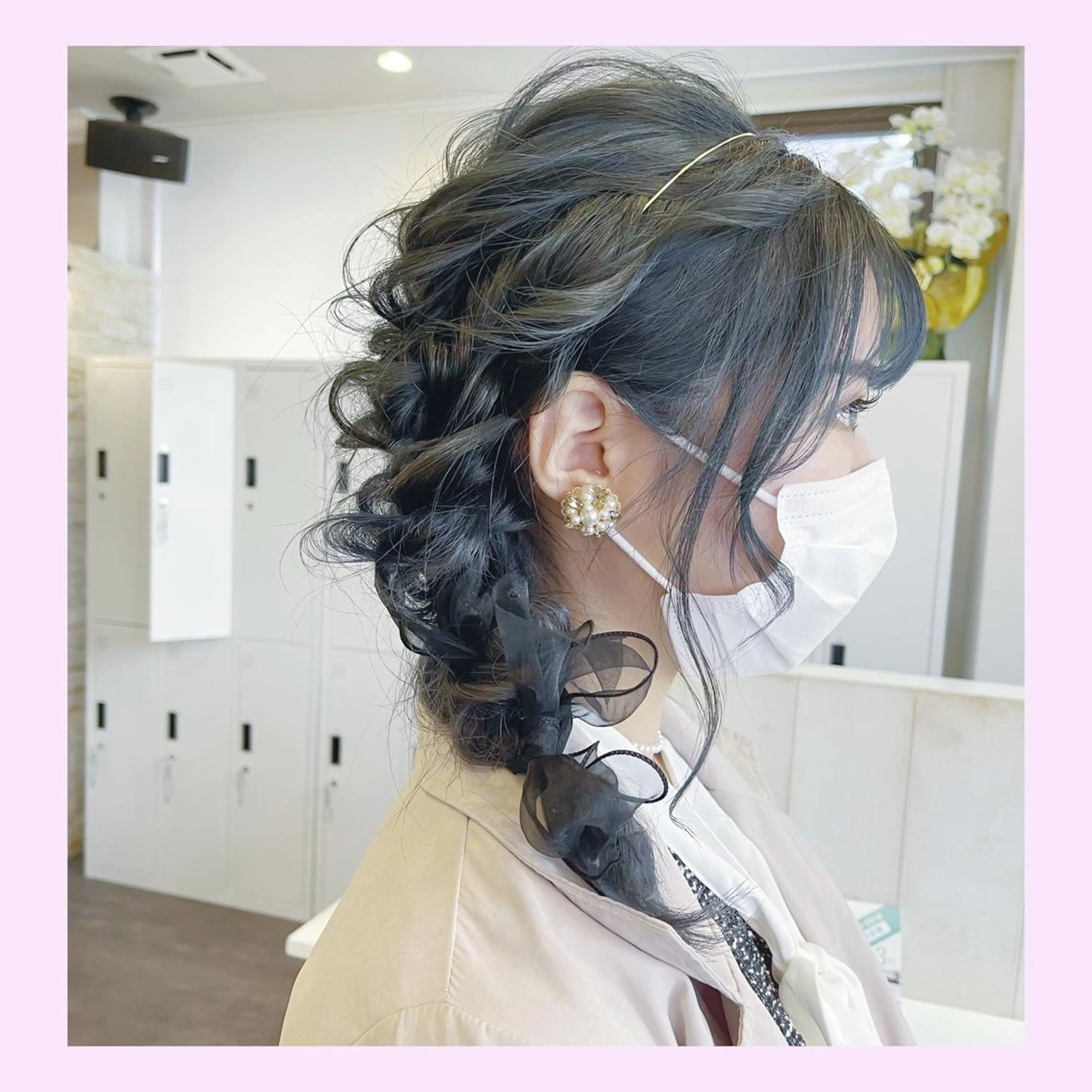 ミディアム ヘアセット カラー🫧アレンジ 🎀REIMIのヘアスタイル