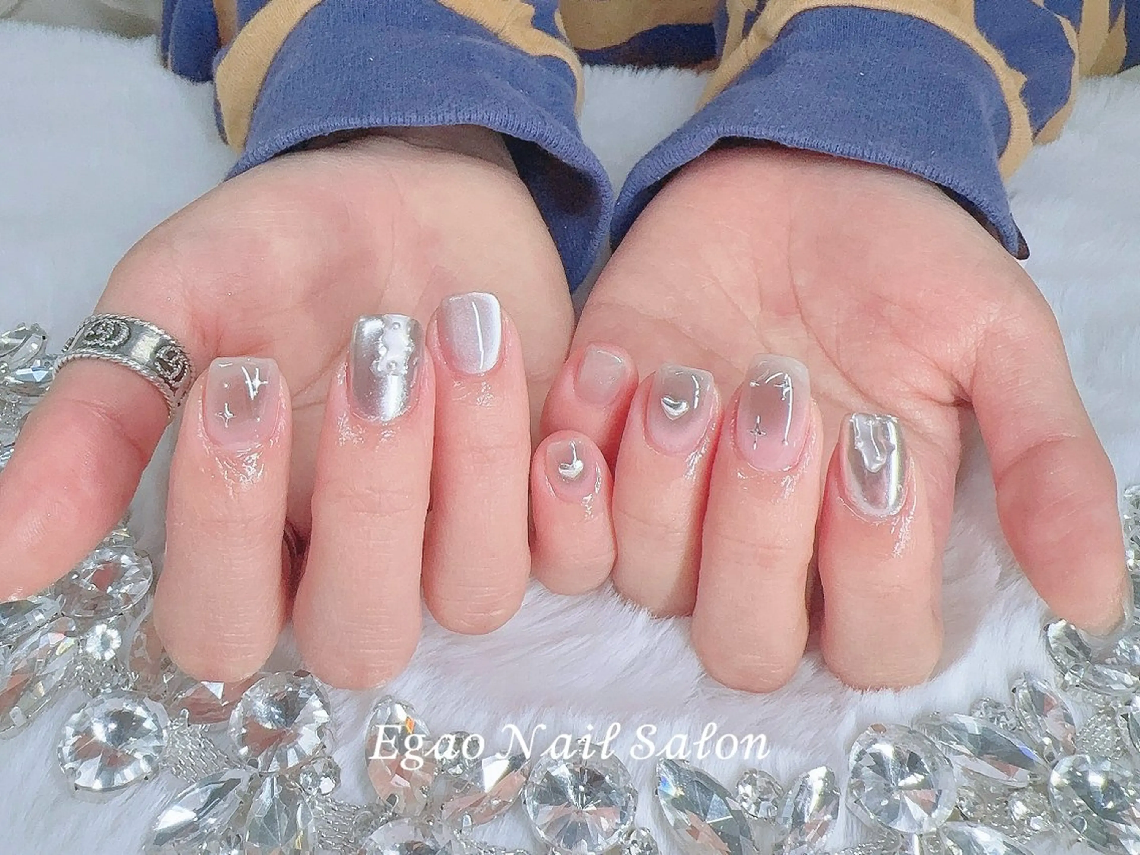 ネイル アートネイル フットネイル フレンチネイル ジェルネイル 持ち込み ハンドネイル Egao Nail Salonのネイルデザイン