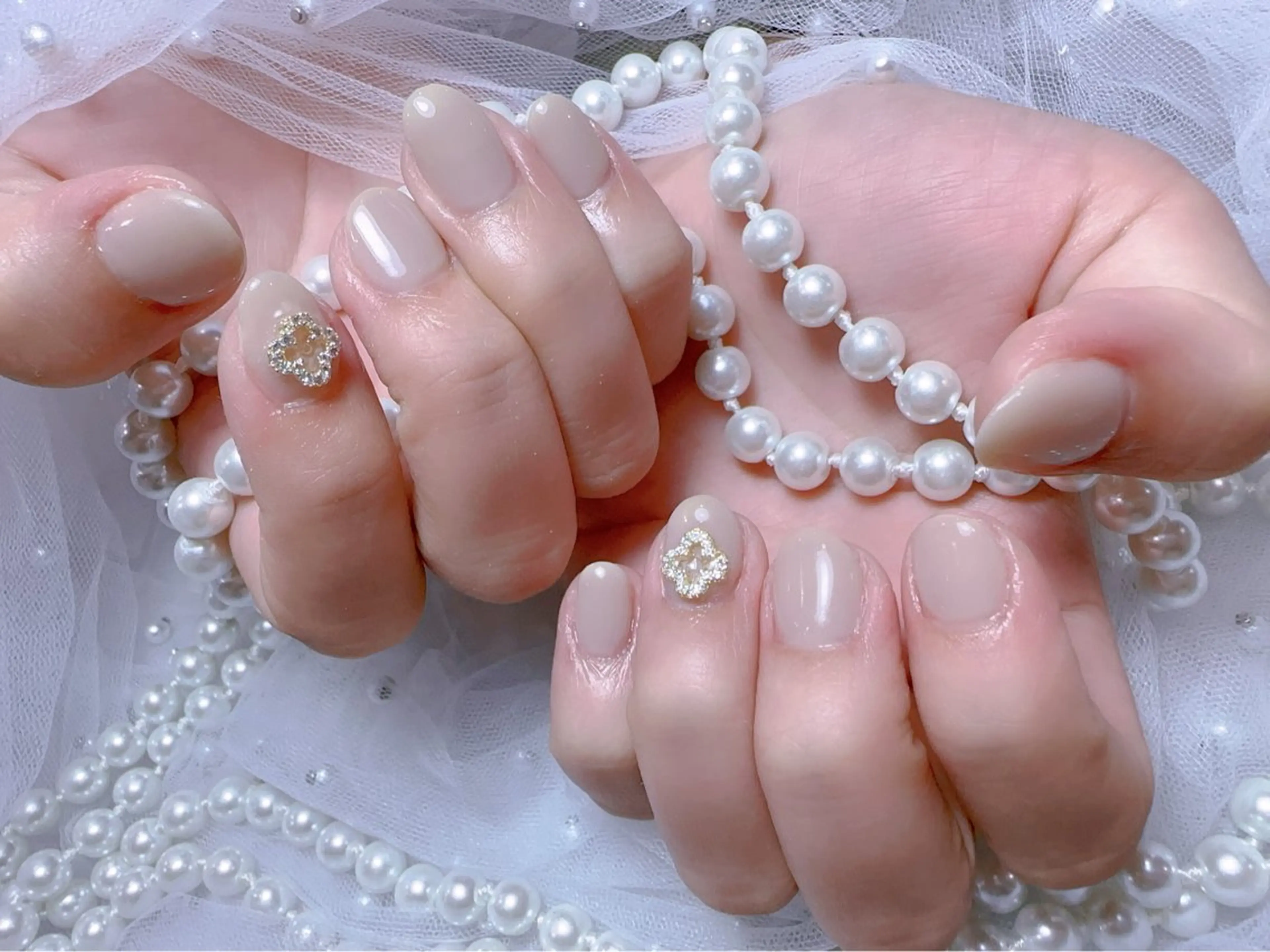 ネイル アートネイル フラッシュネイル フレンチネイル ガラスフレンチ グラデーション You&Me Miyuのネイルデザイン