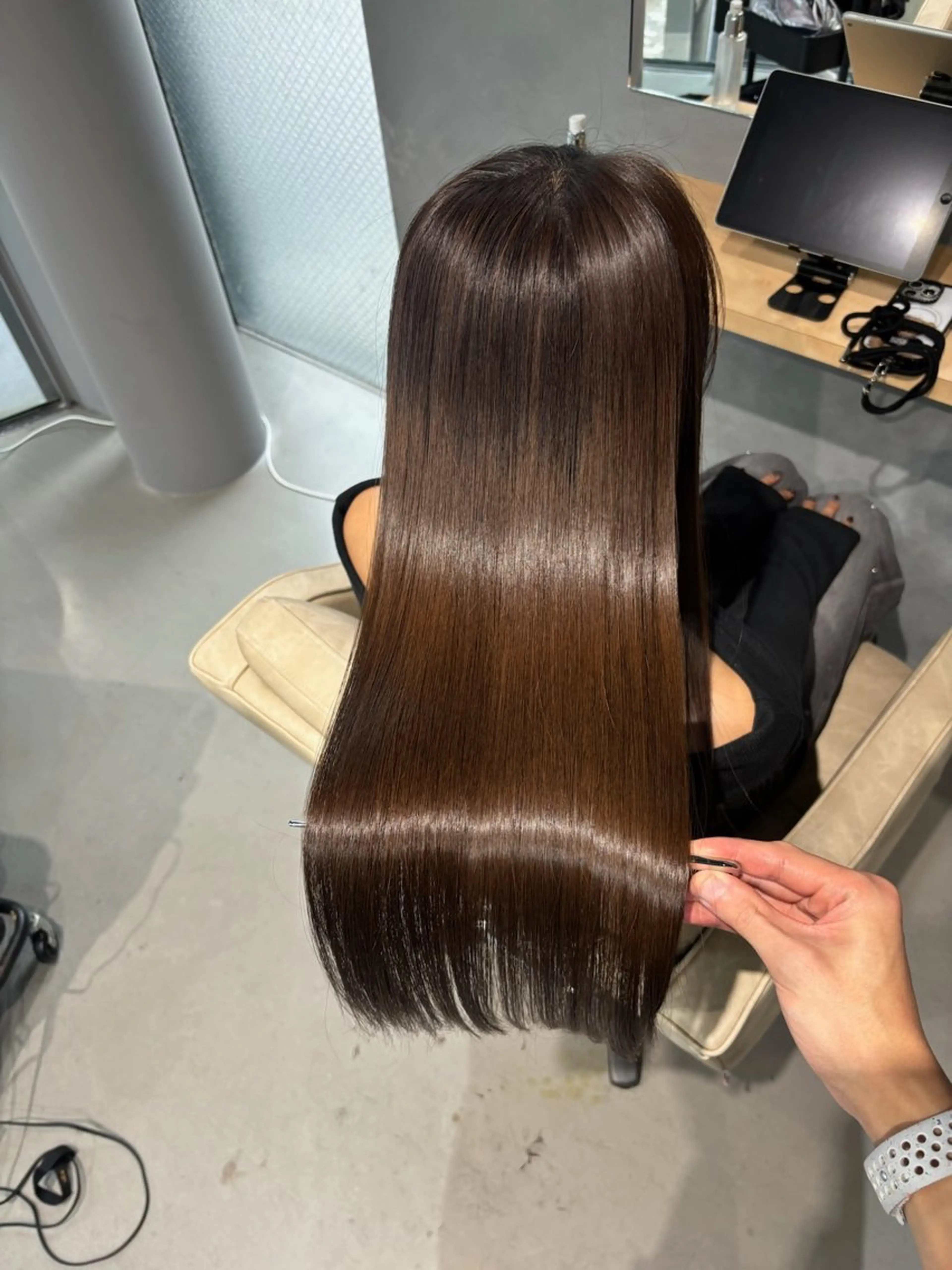 ロング 縮毛矯正 トリートメント shinka　omotesando所属・ブリーチ縮毛矯正/ 複雑履歴🉑のヘアスタイル