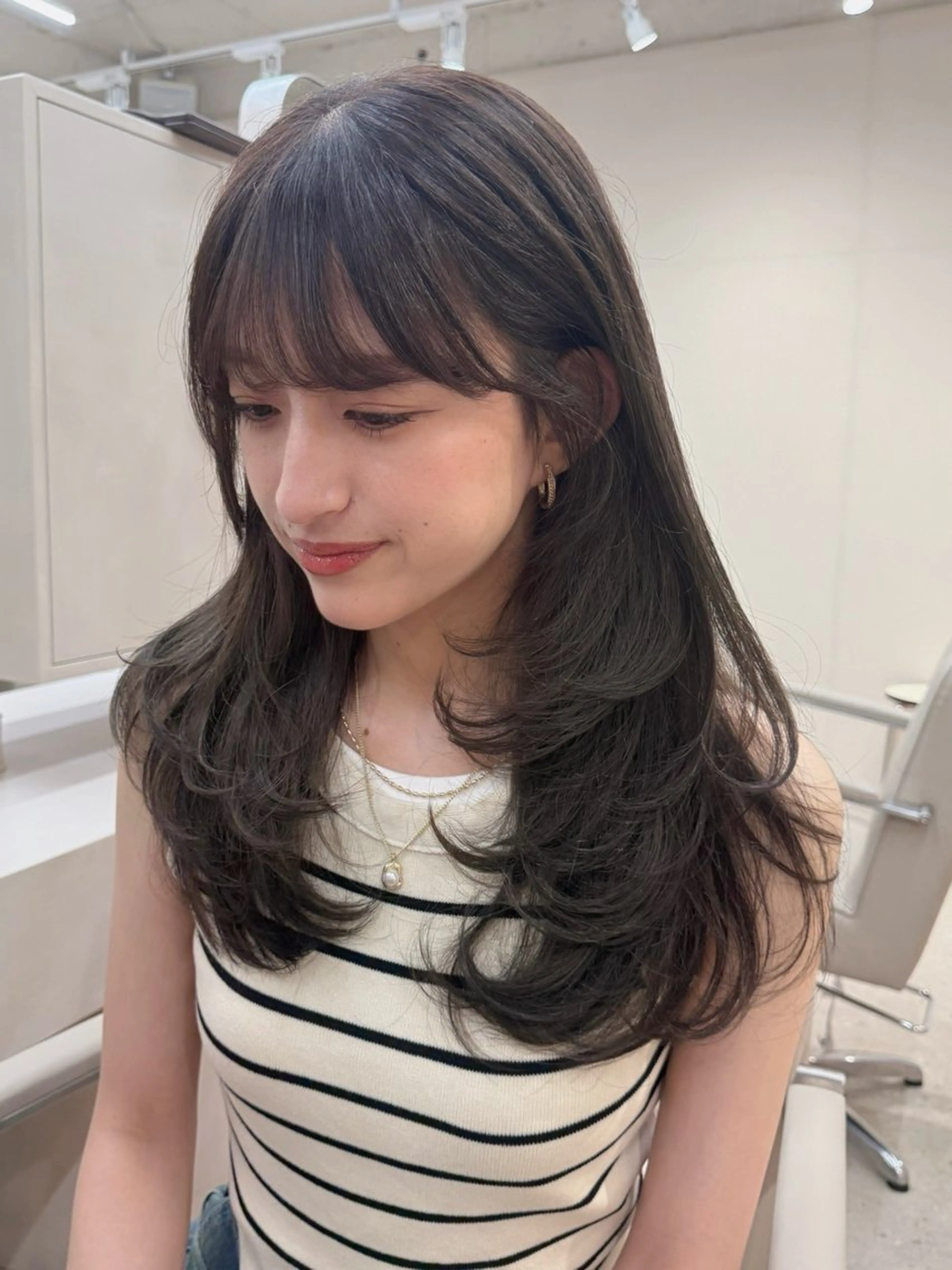 ロング カラー レイヤーカット ちえみ/ ボブ・ショート募集中のヘアスタイル