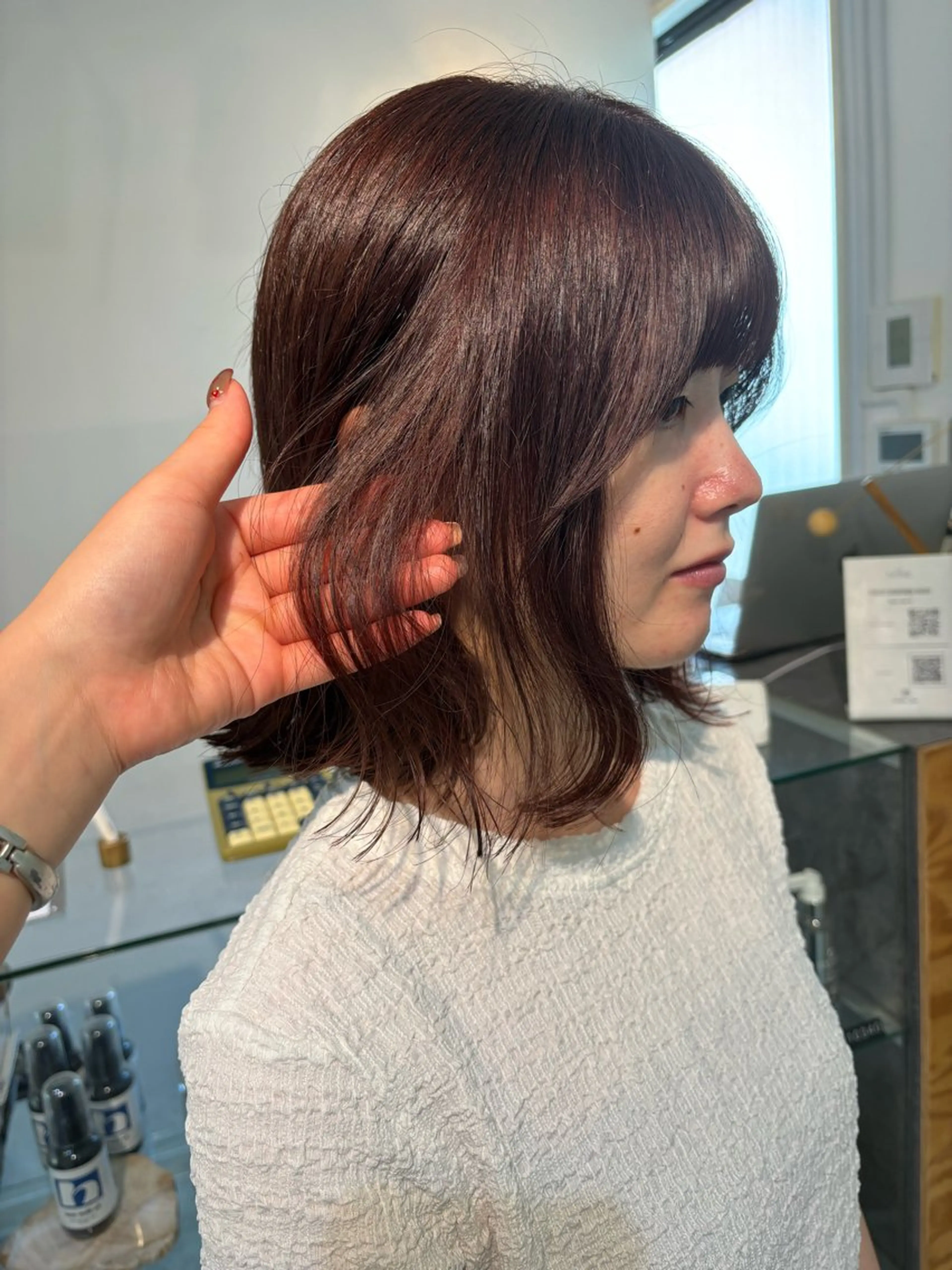 ミディアム カラー カット ヘアカラー トリートメント sakura🌸 レイヤー/韓国ヘアのヘアスタイル