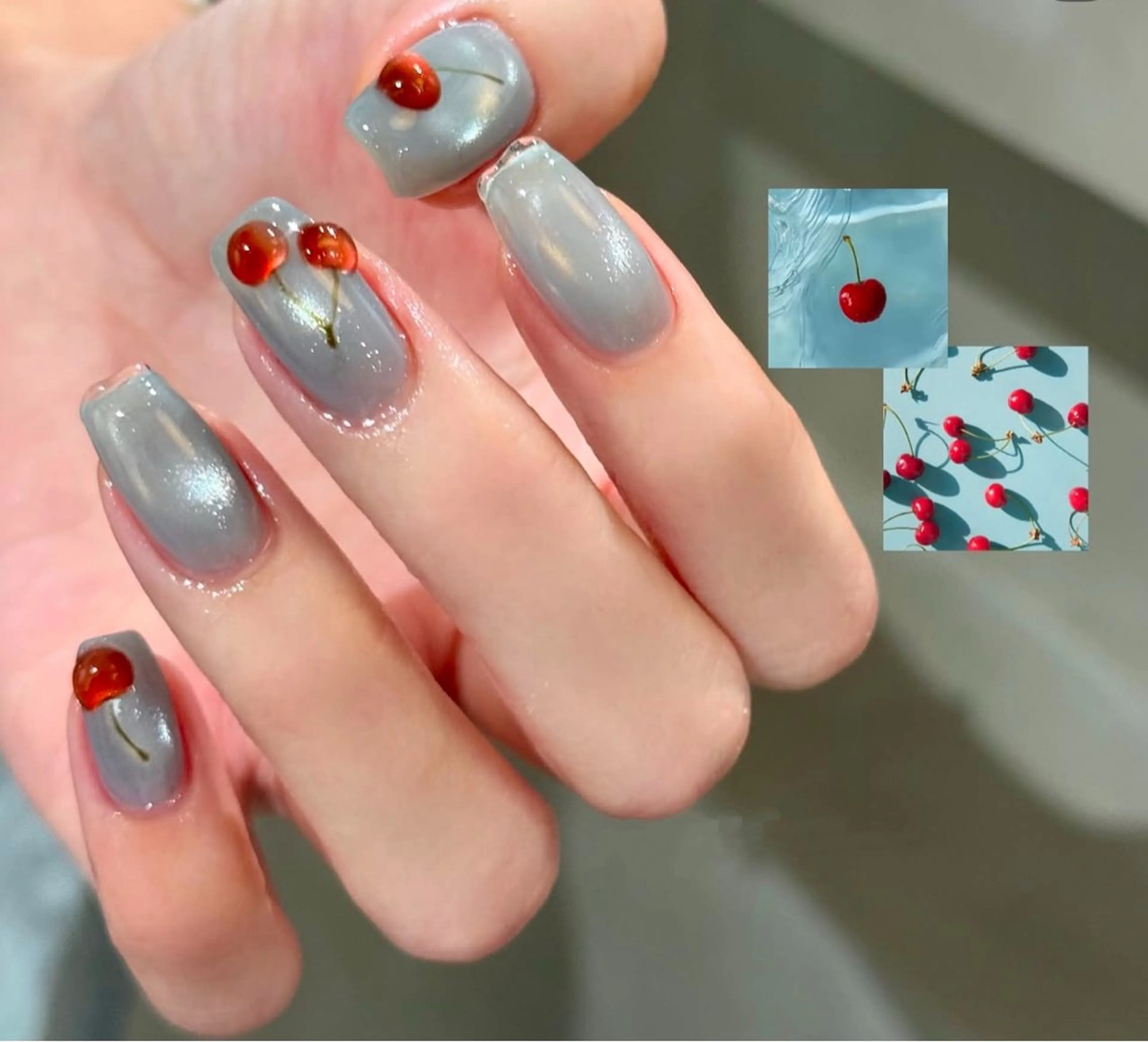 ネイル アートネイル オーロラネイル チークネイル フレンチネイル ガラスフレンチ ハンドネイル 🎀🎀YooLi Nail Salonのネイルデザイン