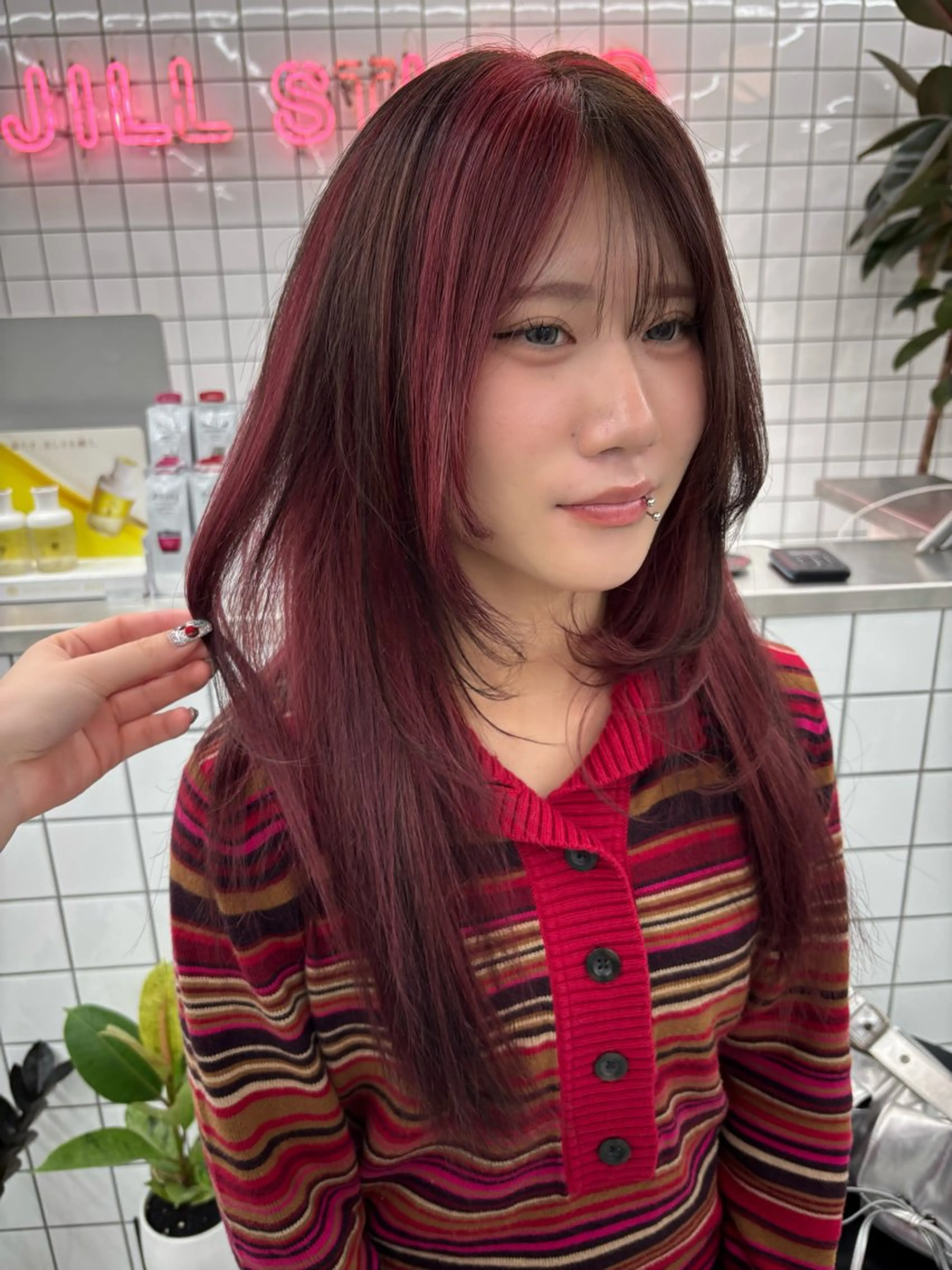 ロング カラー カット ヘアカラー トリートメント 🫧‪Ameri🫧 JILLSTUDIOのヘアスタイル