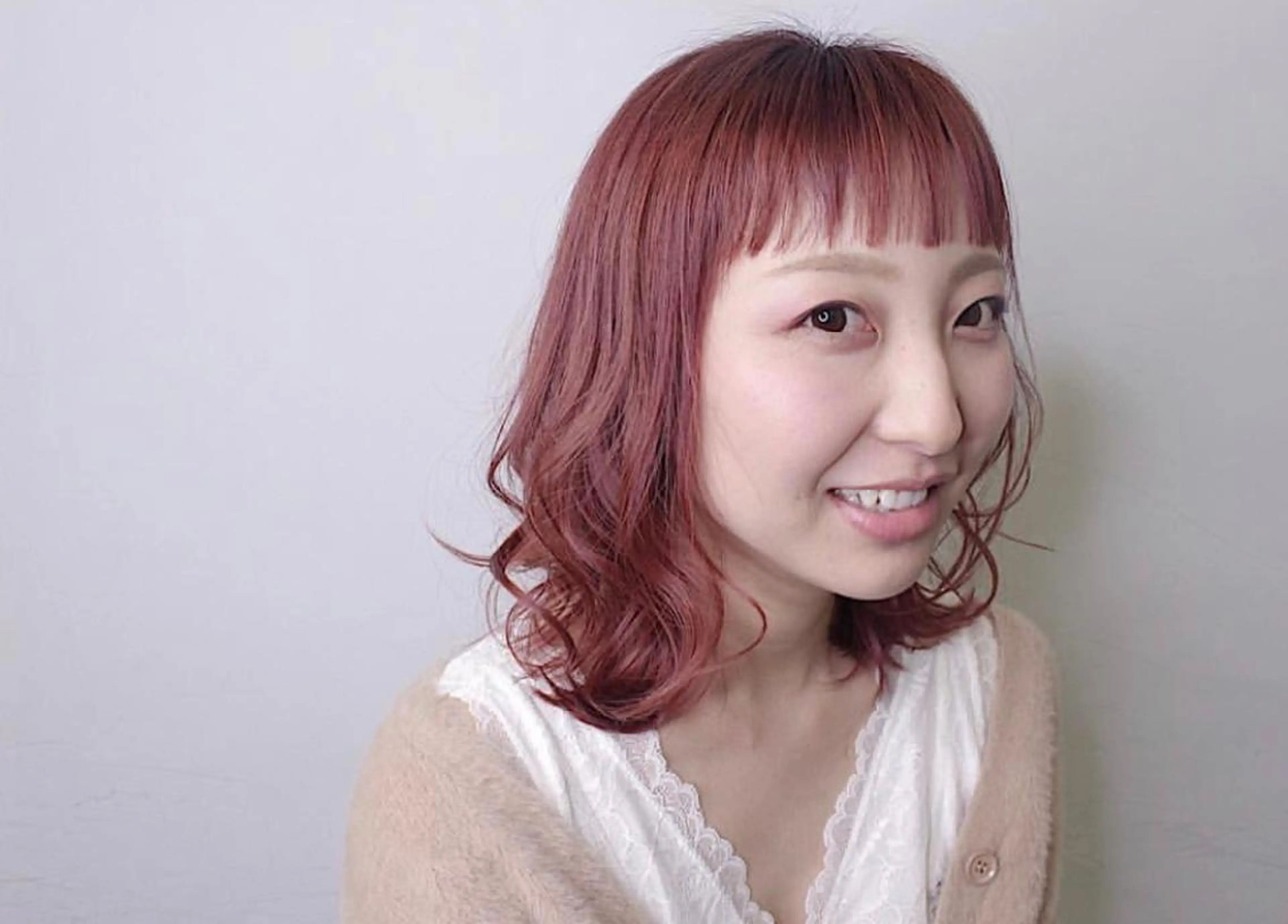 セミロング カラー カット ヘアカラー トリートメント 宮永 智香のヘアスタイル