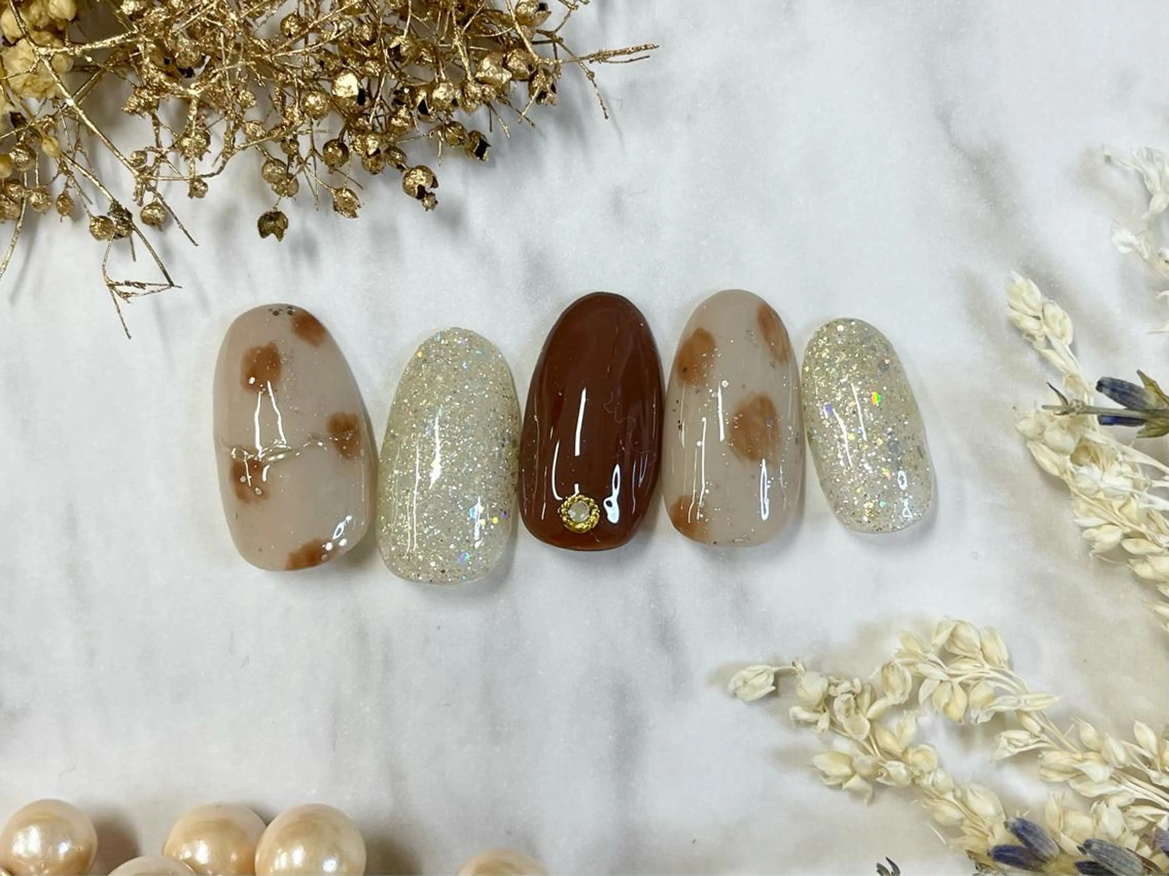 ネイル ハンドネイル ネイルPetit Ribbonのネイルデザイン