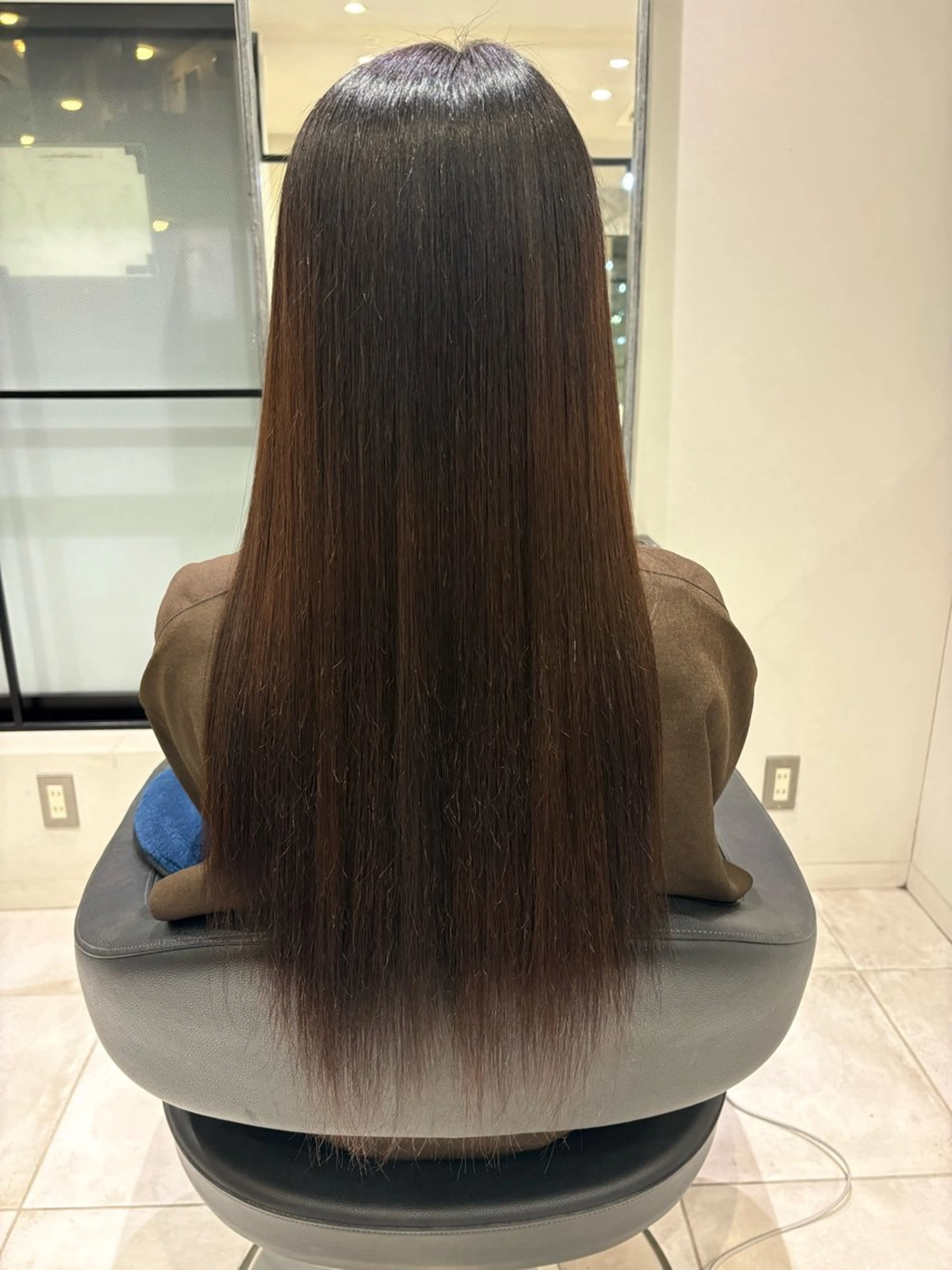 ロング パーマ 酸性ストレート ストレートパーマ 縮毛矯正 山口 優美のヘアスタイル