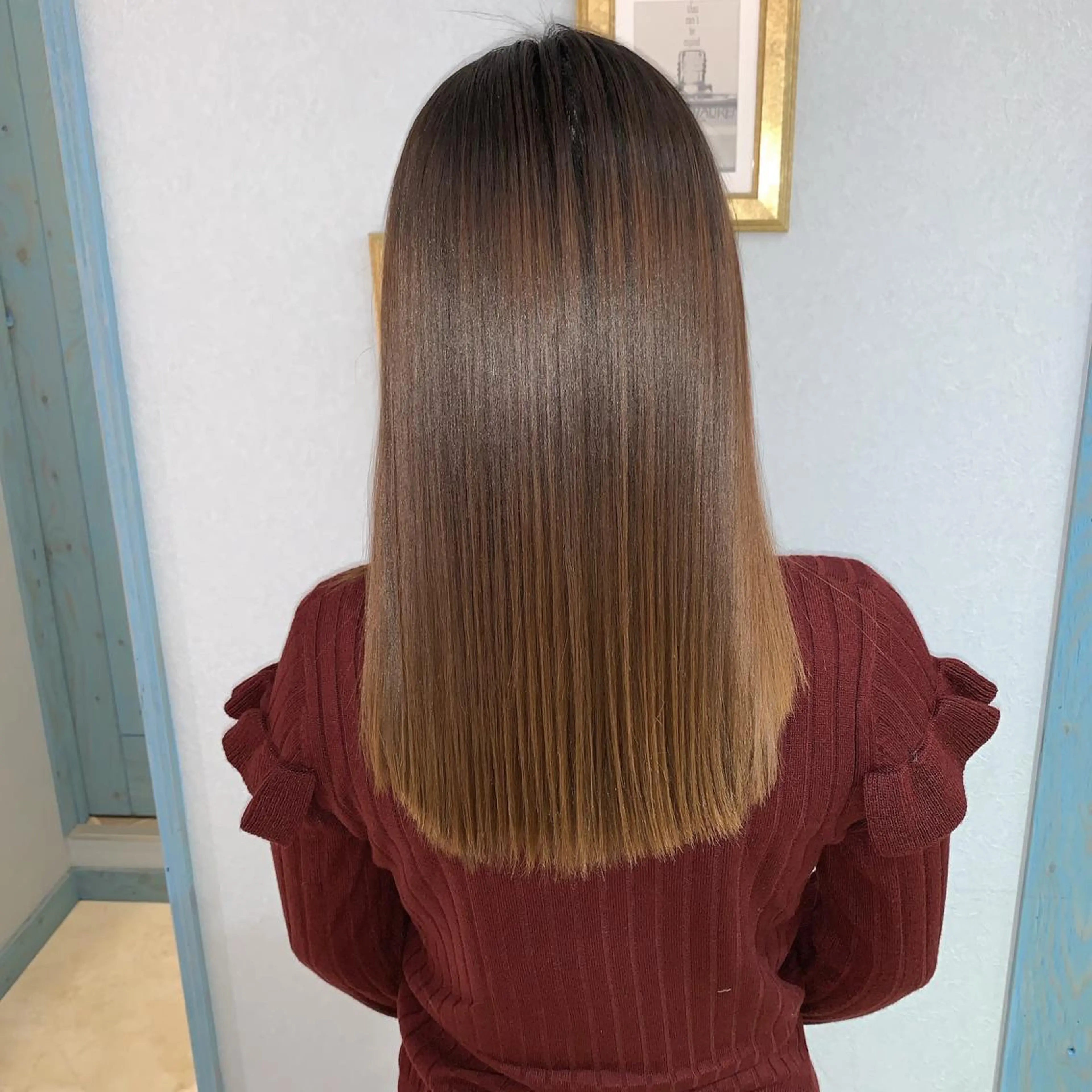 セミロング レイヤーカット/ 顔周り 五島巨幹のヘアスタイル