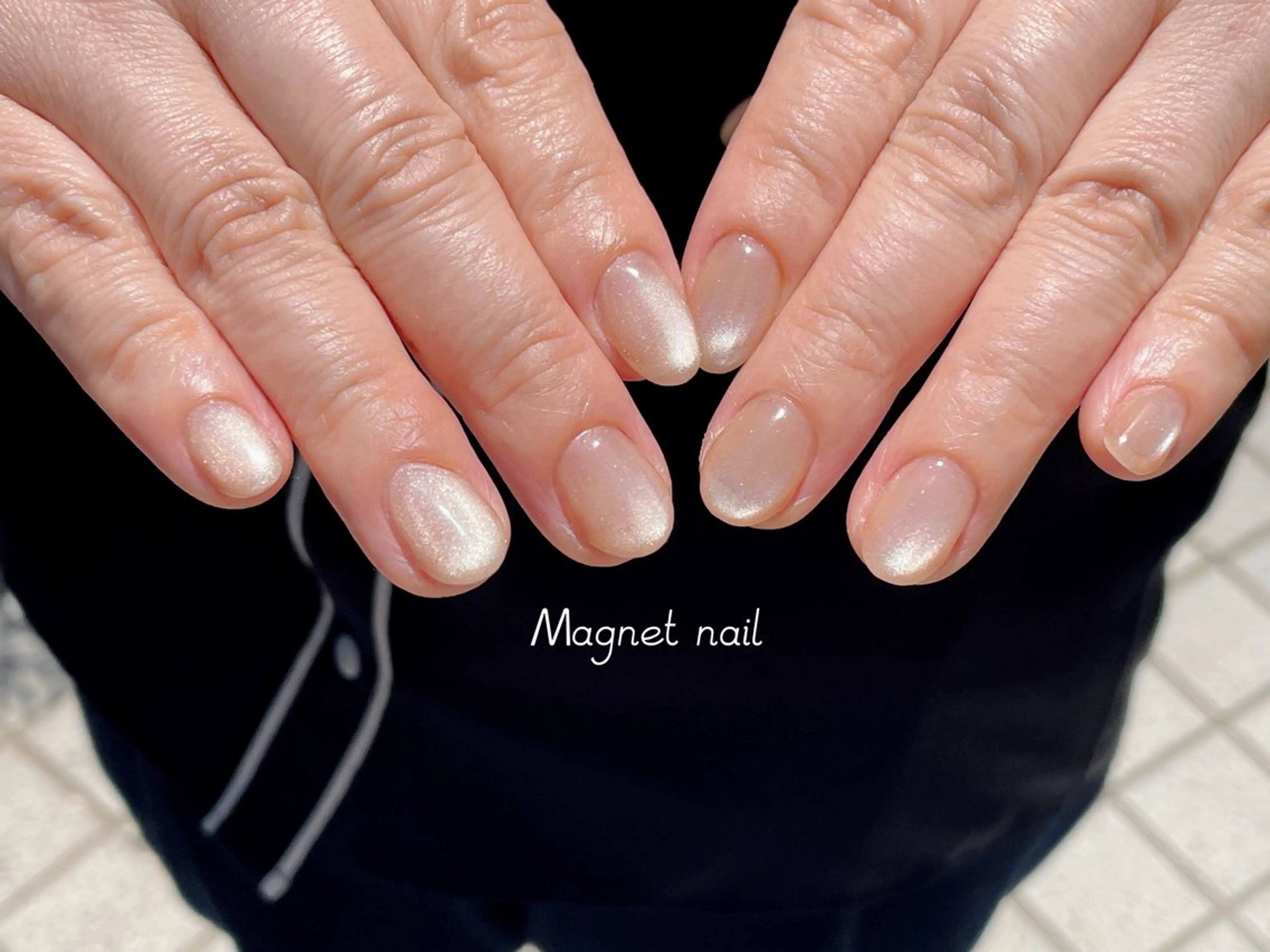 ネイル ジェルネイル マグネットネイル オフィスネイル Beauty Salon ゆくい所属・入谷 玲生奈のネイルデザイン
