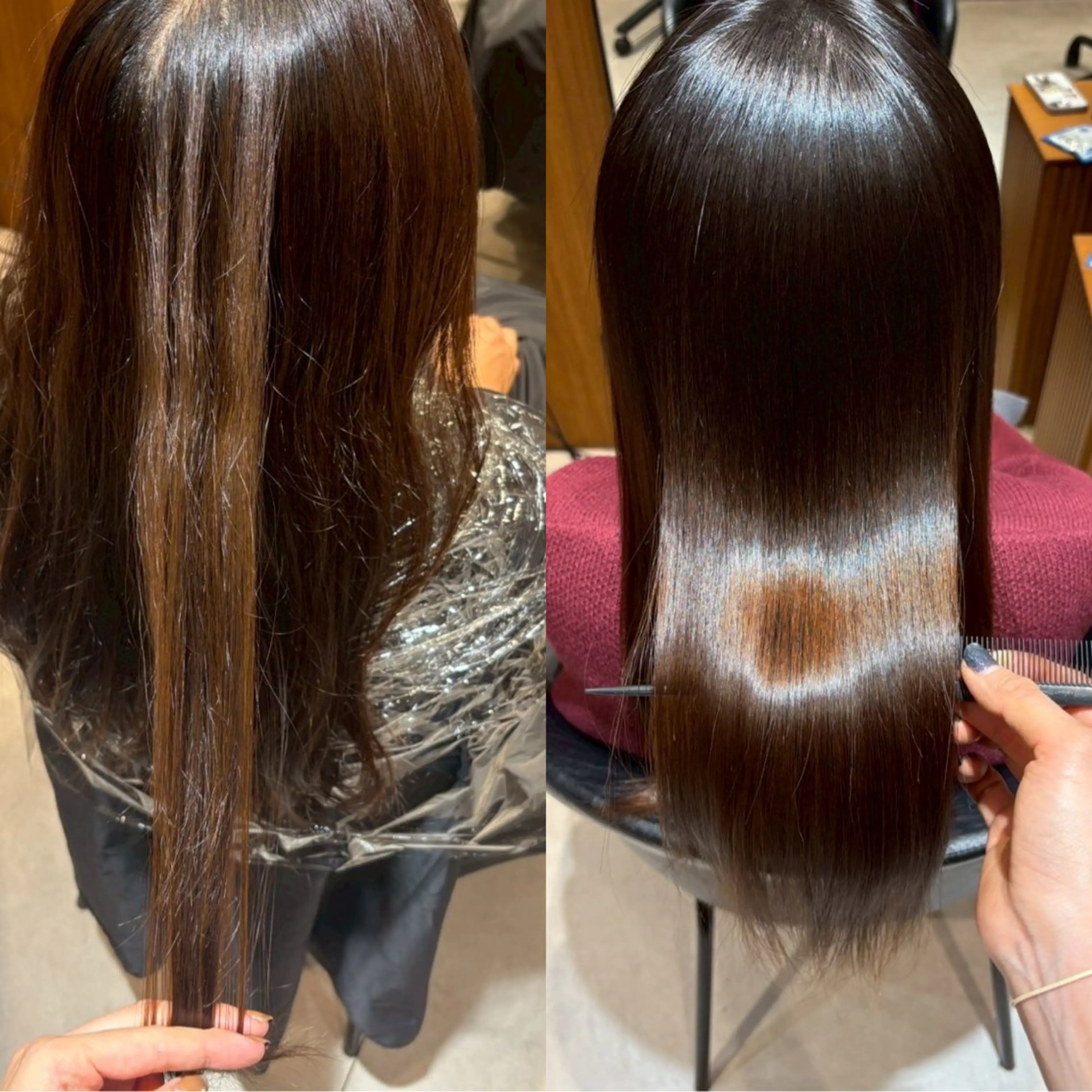 ミディアム 縮毛矯正 酸性ストレート/ ちさとのヘアスタイル