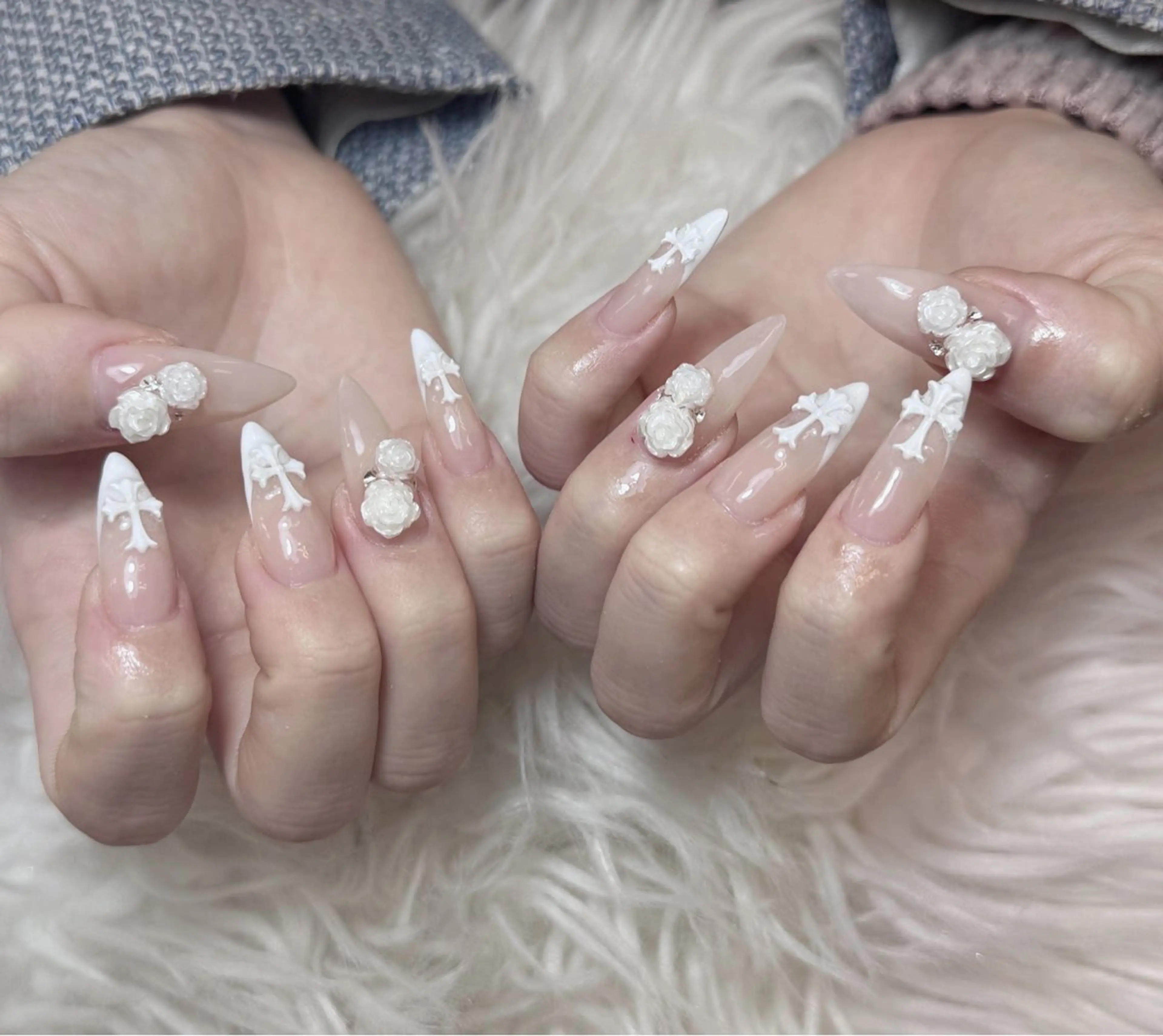 ネイル ハンドネイル ミン ゴテゴテネイルのネイルデザイン