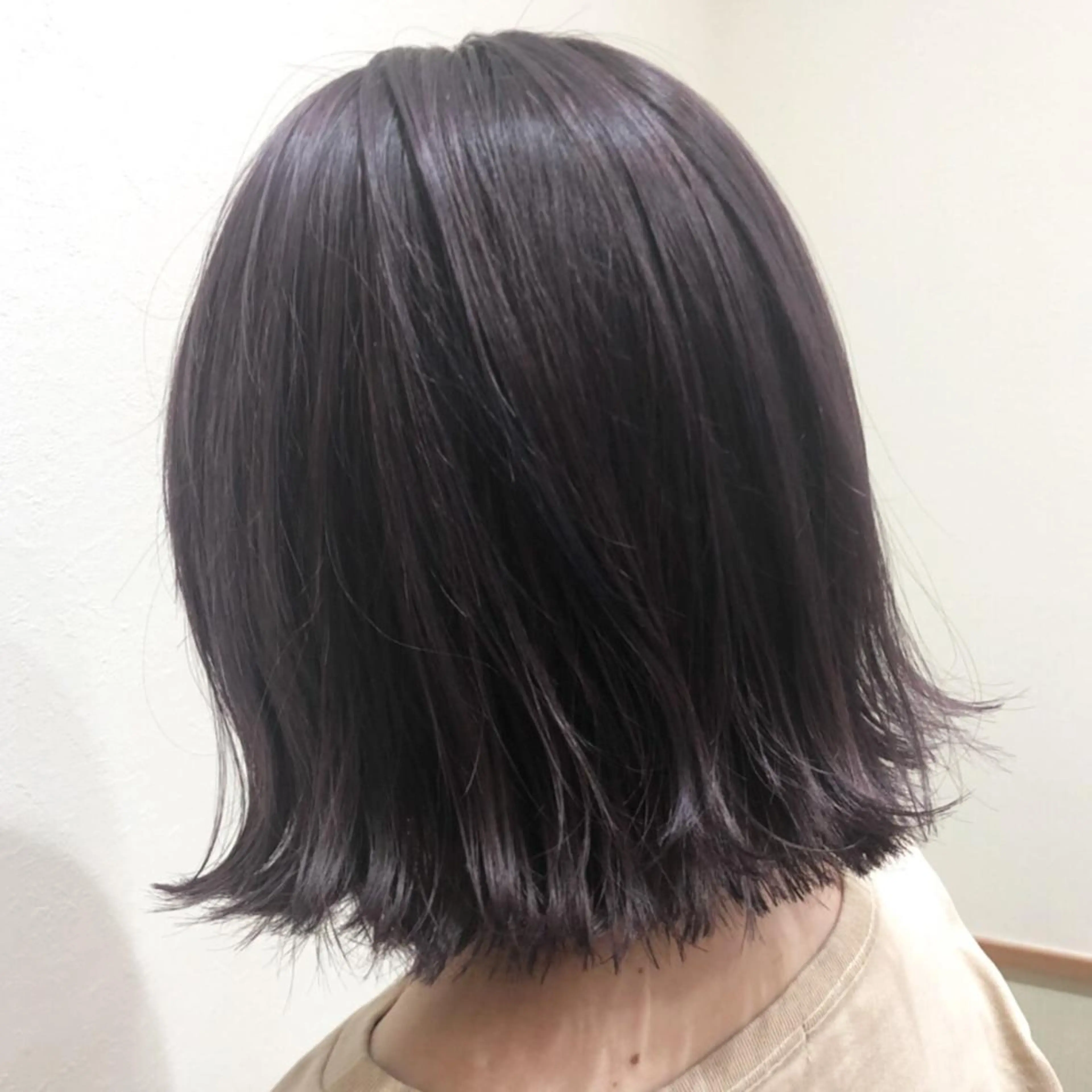 ミディアム カラー ピンクカラー 大石 陽菜のヘアスタイル