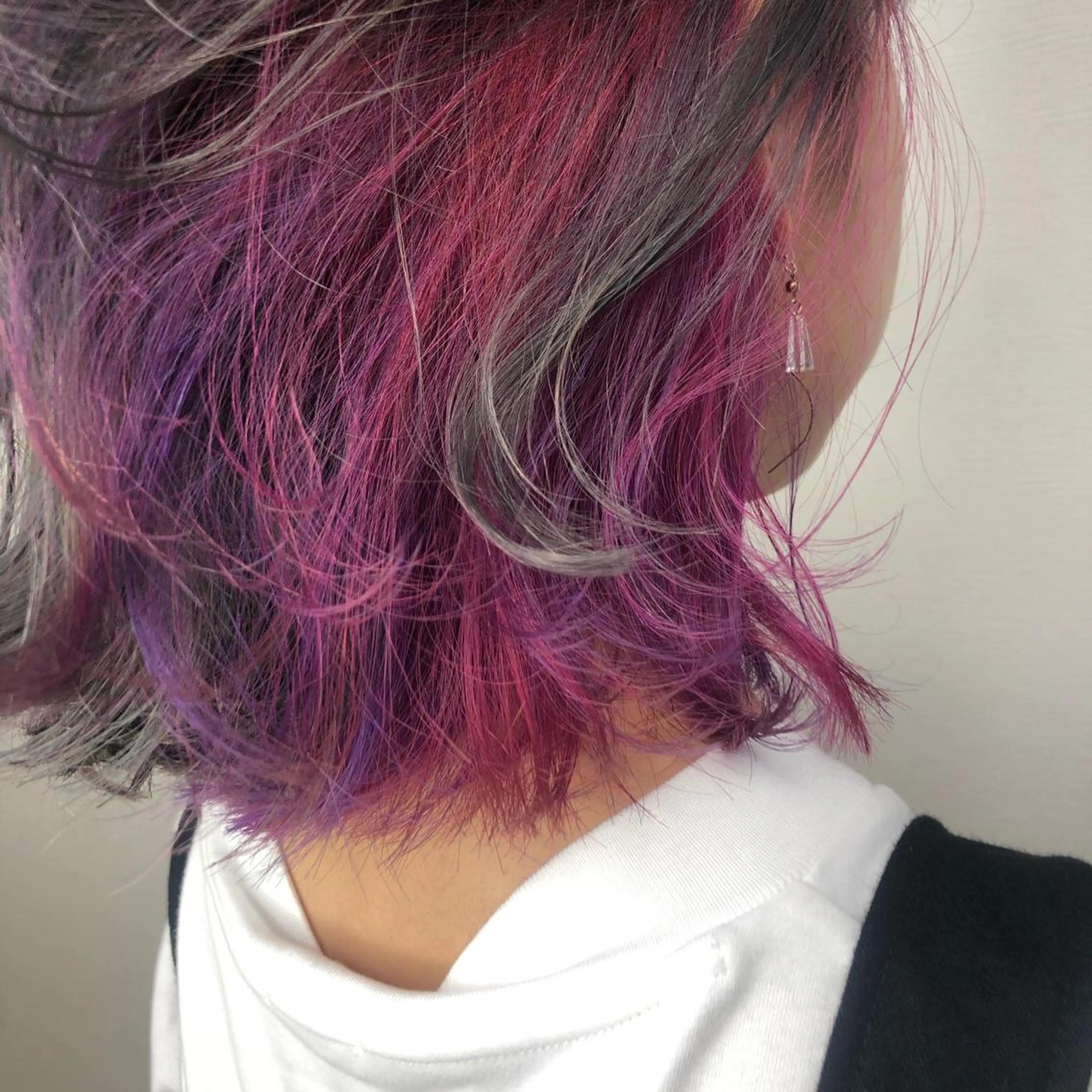 ミディアム カラー ヘアアレンジ 韓国レイヤーカット/ 儚げカラーチナツのヘアスタイル