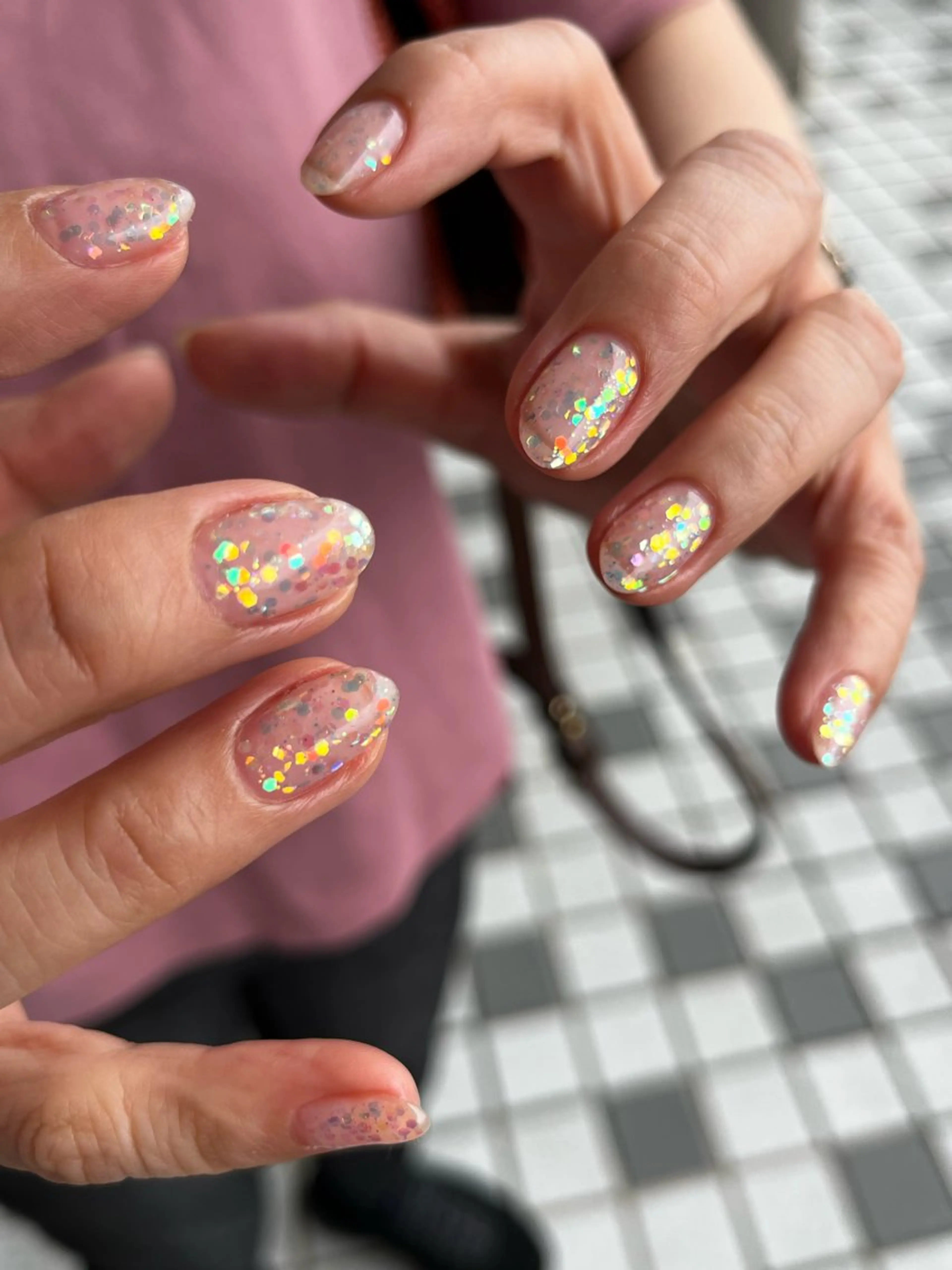ネイル ラメ(グリッター) ワンカラーネイル Momonails Ayanoのネイルデザイン